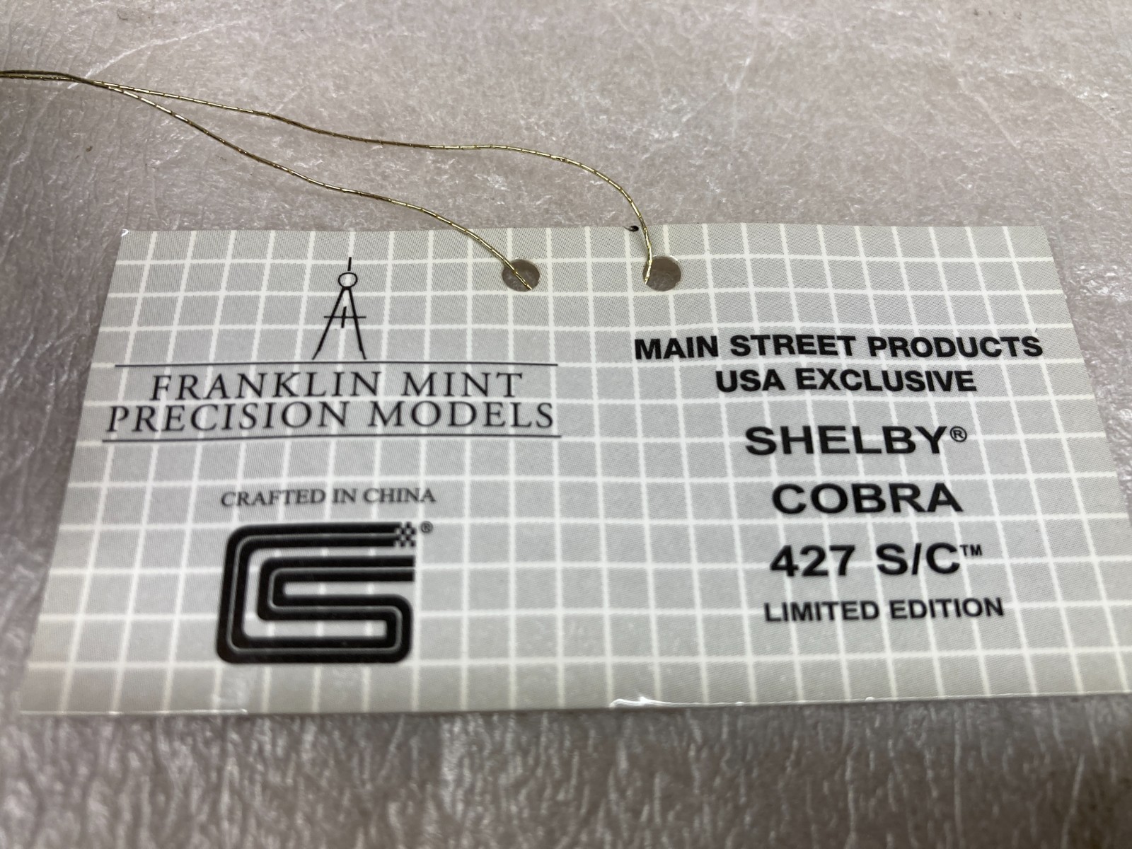Franklin Mint 1966 Shelby Cobra 427 S/C “Main Street Productions” LE of 427 RARE