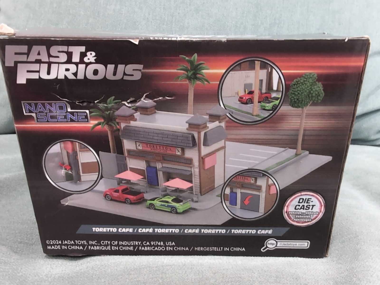 Universal Fast and Furious Nano Scene Toretto Cafe Die Cast Vehicles NIB