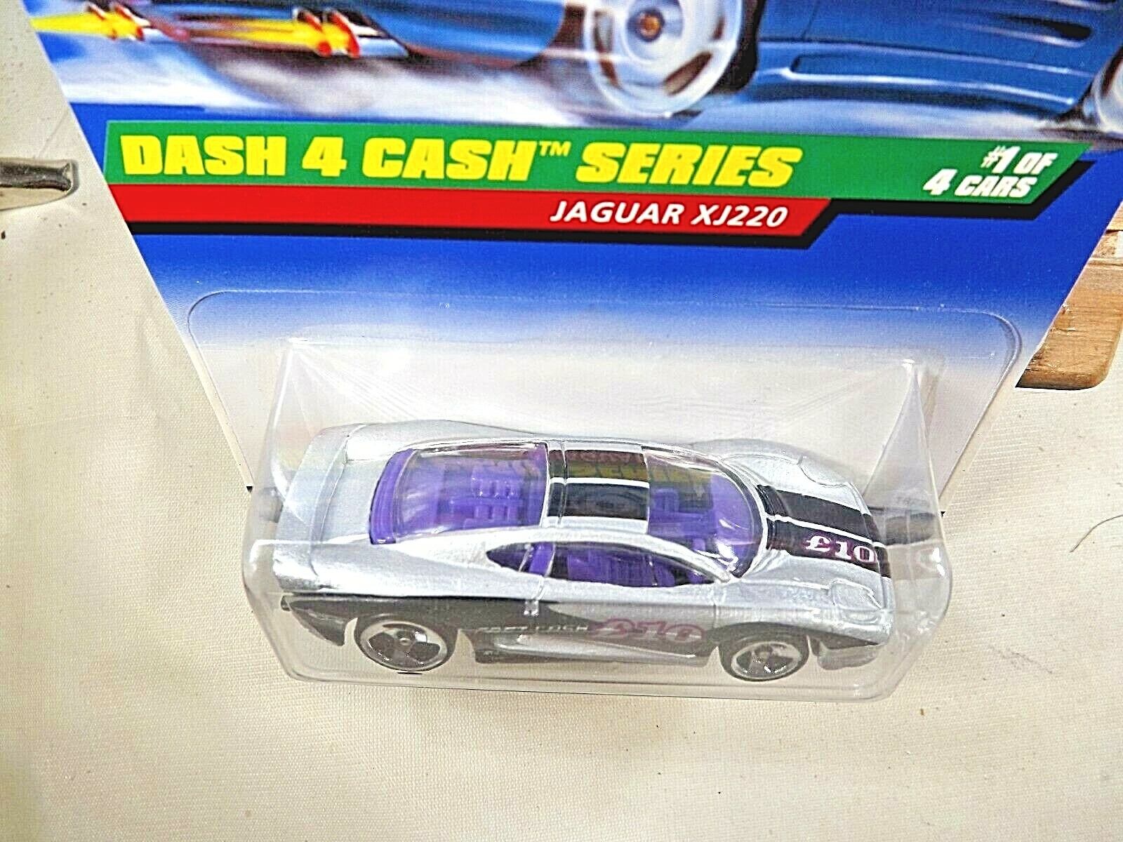 1998 Hot Wheels #721 Dash 4 Cash Series 1/4 JAGUAR XJ220 Gray w/3 Spoke Variant