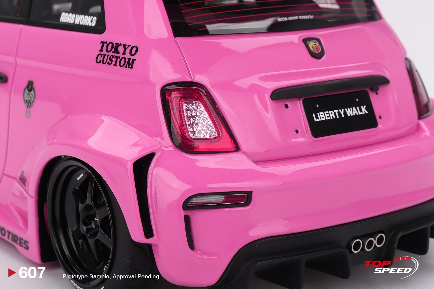 Top Speed 1:18 LB-WORKS x Abas Works Abarth 595 Pink TS0607