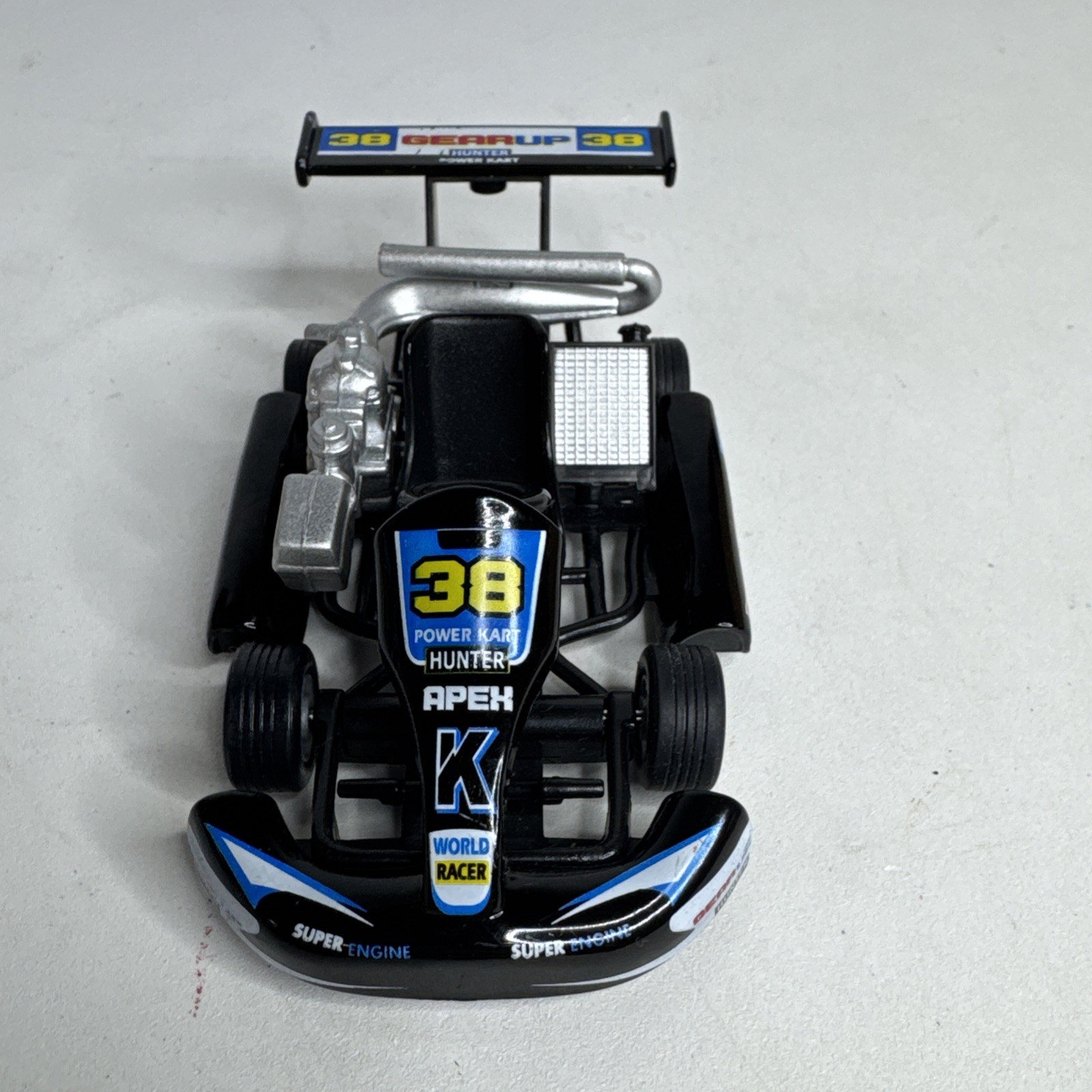 Lot Of 2 Kintoy Diecast GO-karts #38 Gear Up World Racer Pull Back Orange Black