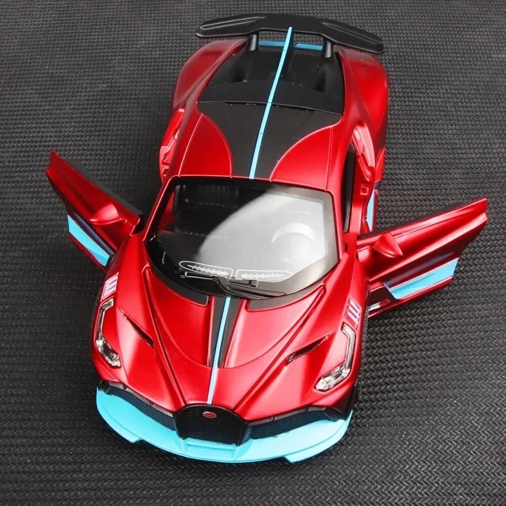 1:32 Bugatti Divo Alloy Diecast Car Model – Sound Light Pull-Back Toy Gift