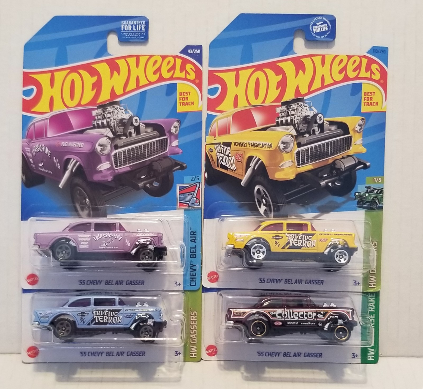 Lot of 4 – Hot Wheels ’55 Chevy Bel Air Gassers