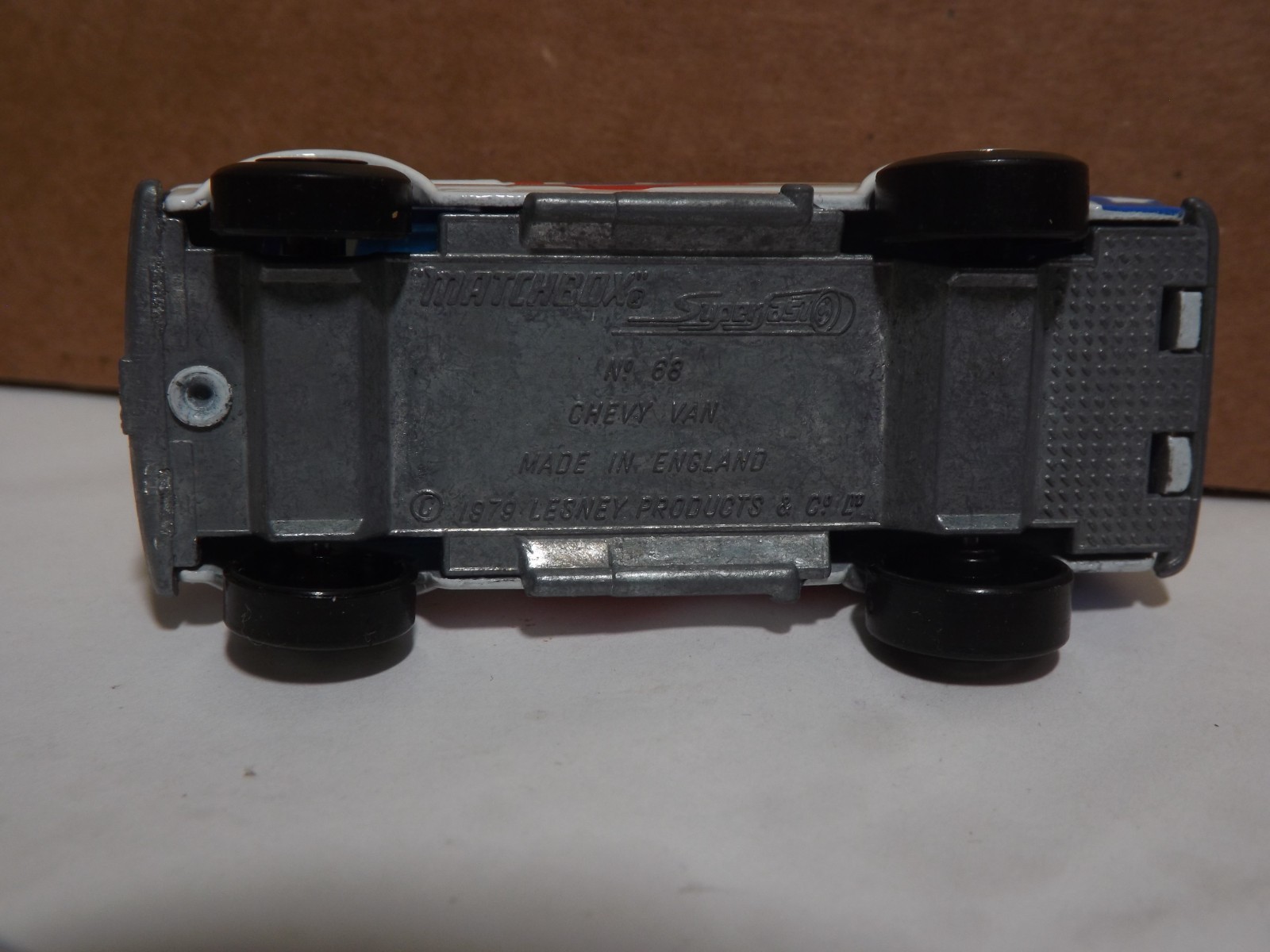 Matchbox Superfast White USA-1 Chevy Van No. 68 Made In England By Lesney