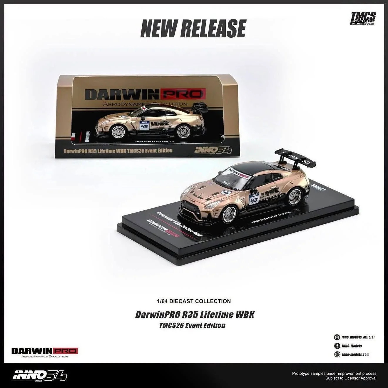 Inno64 1:64 2026 TMCS Exclusive – Darwin Pro R35 Lifetime WBK
