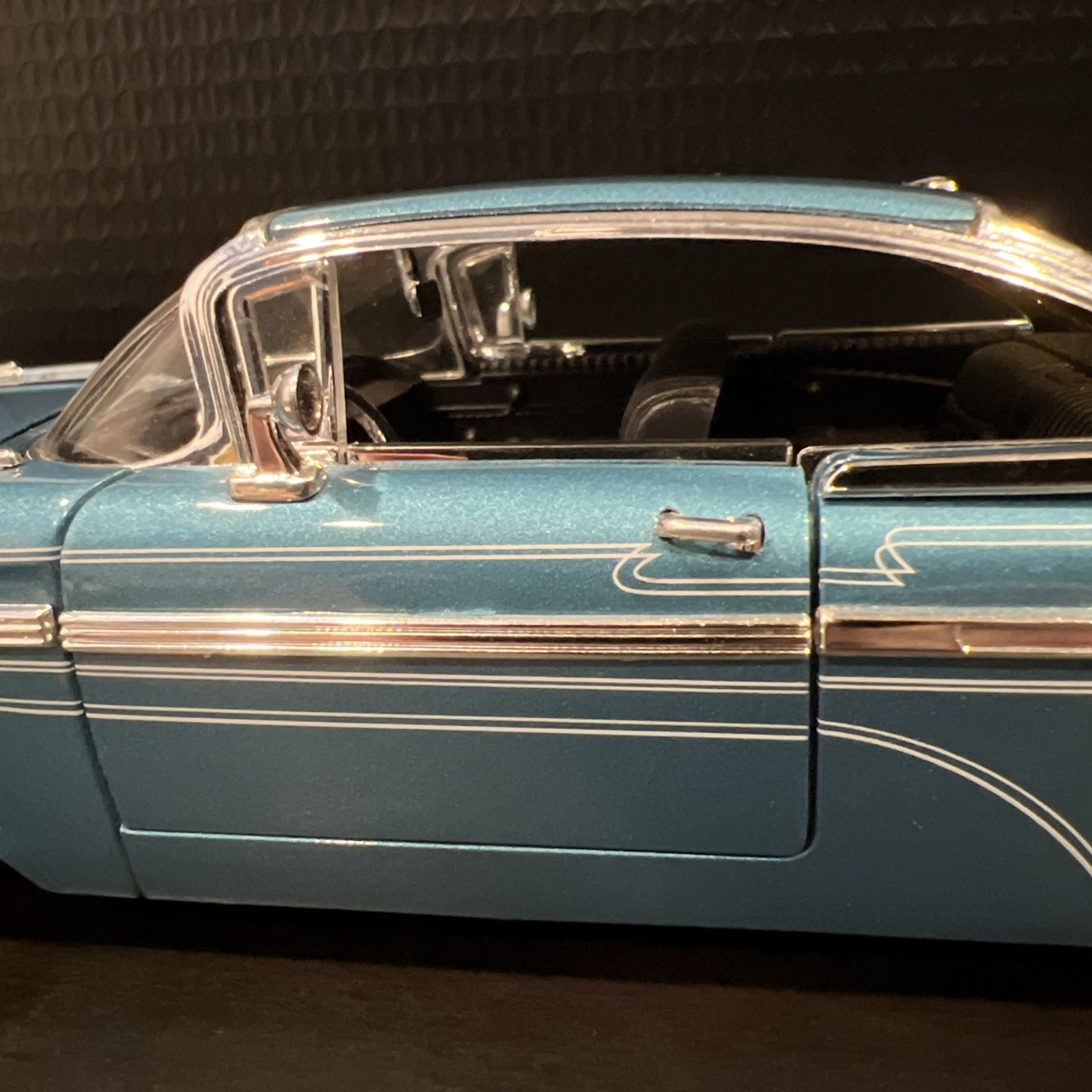 RARE 2001 Jada Toys Street Low 1959 Chevy Impala Blue 1/24 Lowrider Diecast