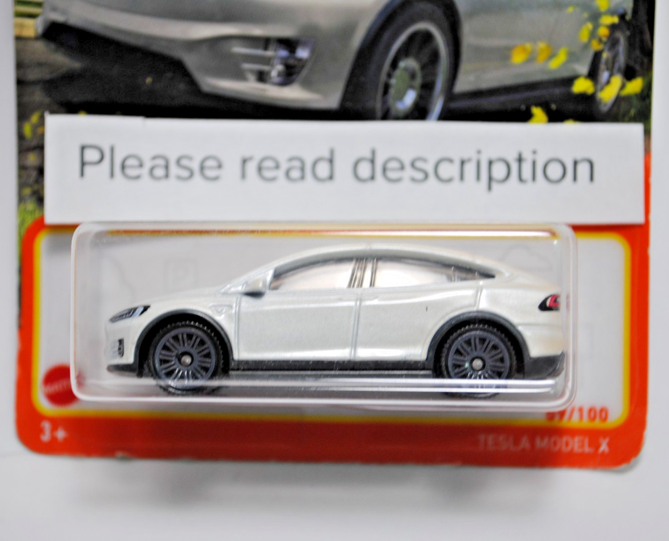 Worn – Matchbox Tesla Model X White 59/100