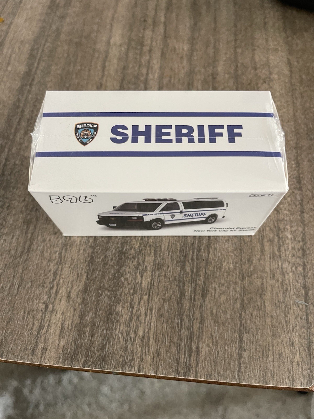 596 Model Ford E350 Super Duty Van NYC Sheriff Sealed 1/64