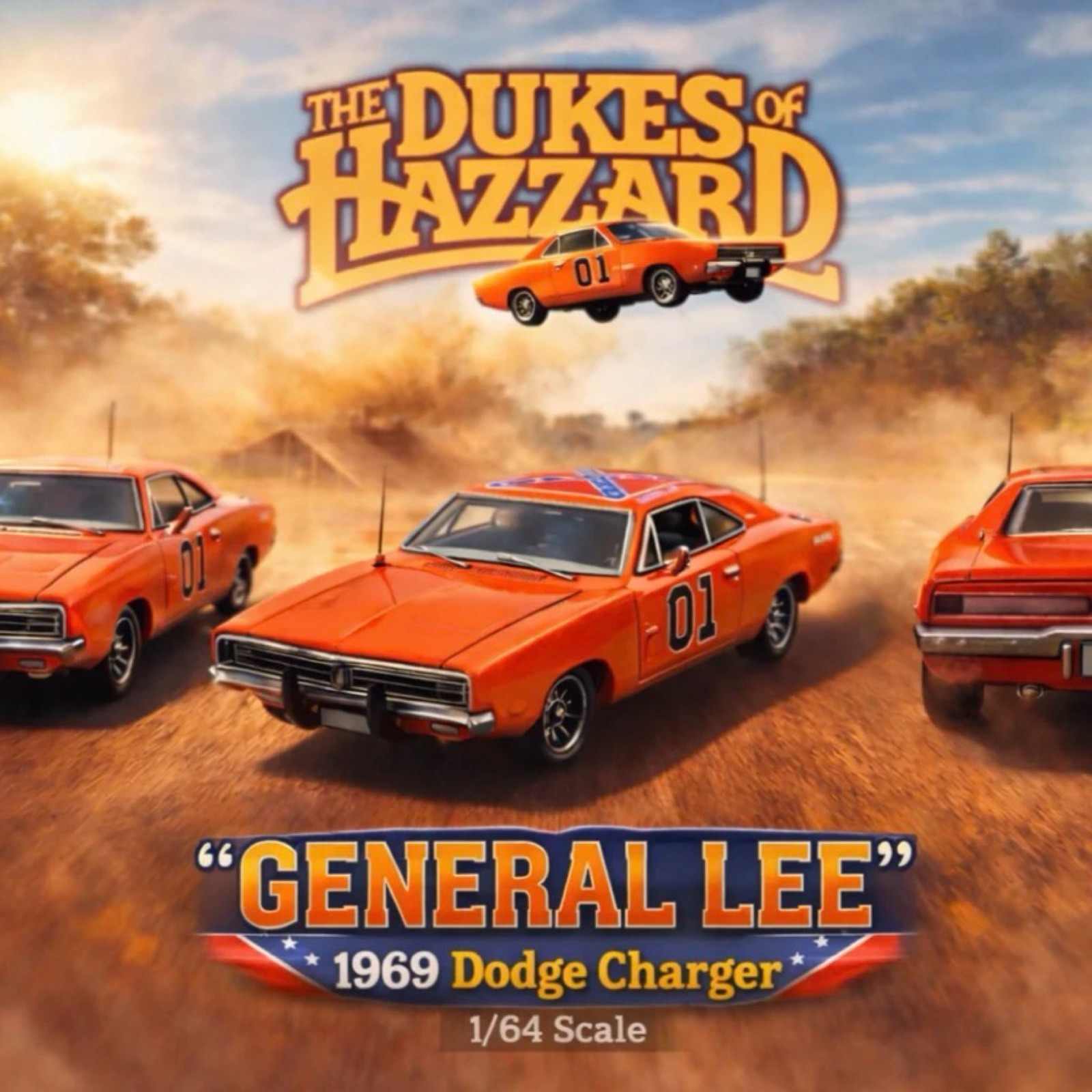 2026 Mini Forge 🔥 GENERAL LEE LIMITED EDITION 🔥 1969 Dodge Charger W/ Acrylic