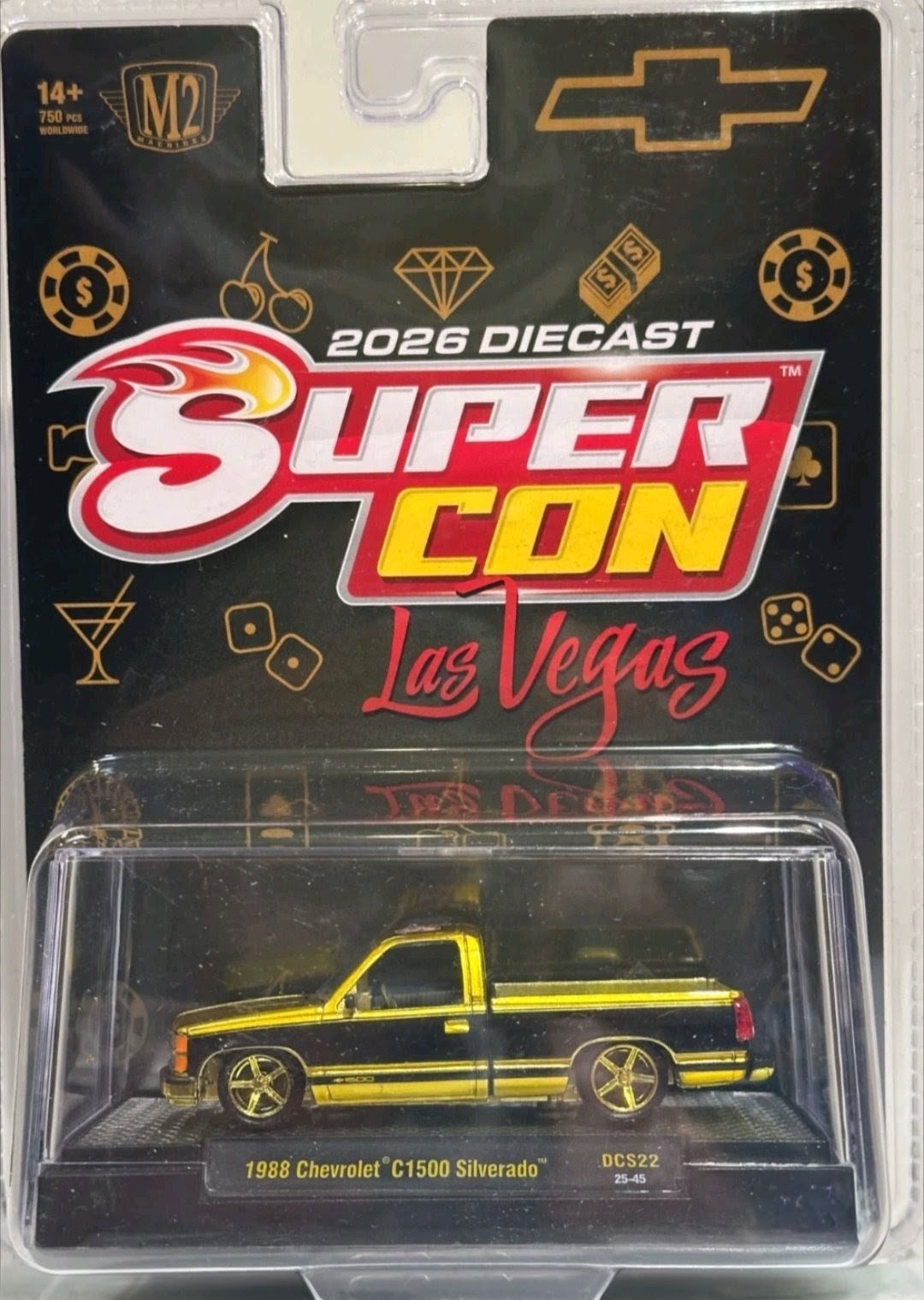 M2 Machines Las Vegas Supercon Convention 1988 Chevrolet C1500 Silverado 1/750