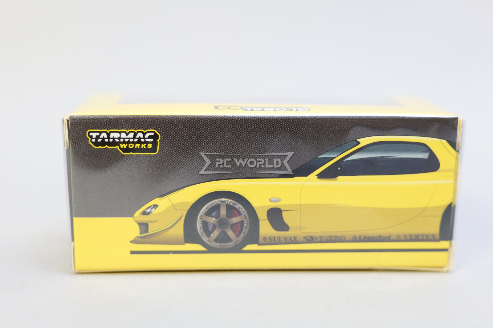 Tarmac 1/64 Vertex MAZDA RX7 FD-3S Diecast Model Car -YELLOW-