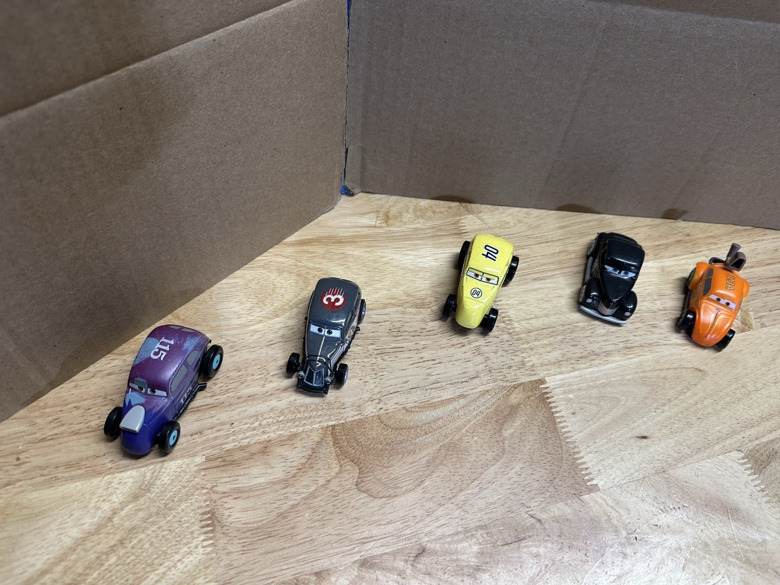 Disney Pixar Cars Diecast Lot of 5 Vintage Classic Racers 1:55 Mattel Authentic