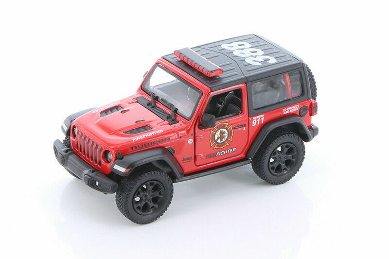 Jeep Wrangler Rubicon 4×4 Hard Top, Police, Diecast Model Toy Car, 1/34 Scale