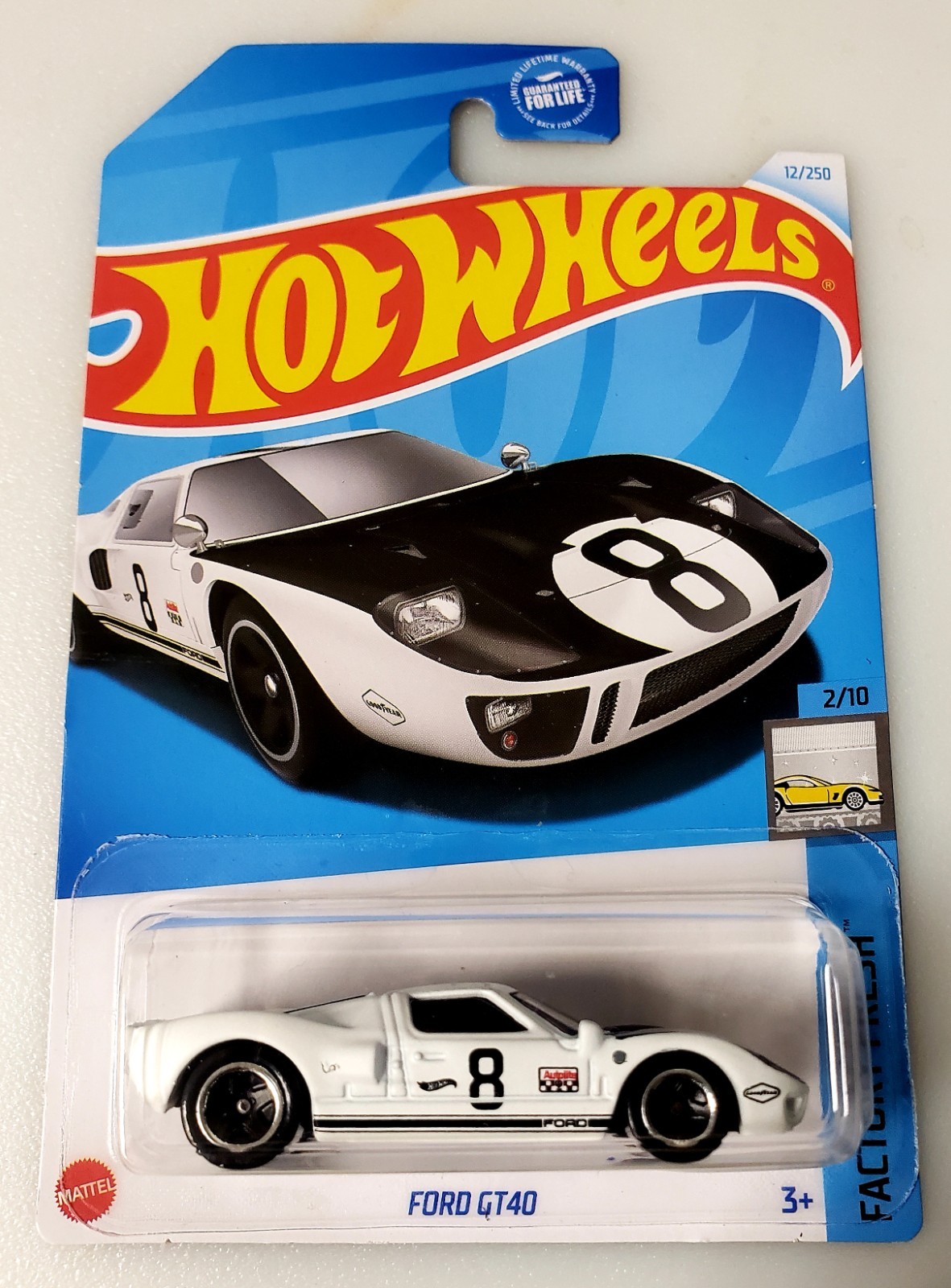 2024 Hot Wheels White Ford GT40 12/250 Factory Fresh 2/10