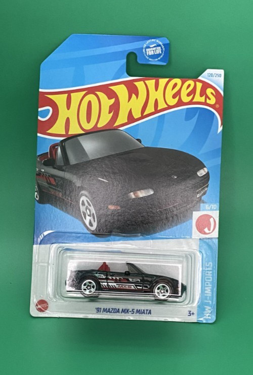Hot Wheels ’91 Mazda MX-5 Miata 120/250 – J-Imports 6/10 Unopened Package!
