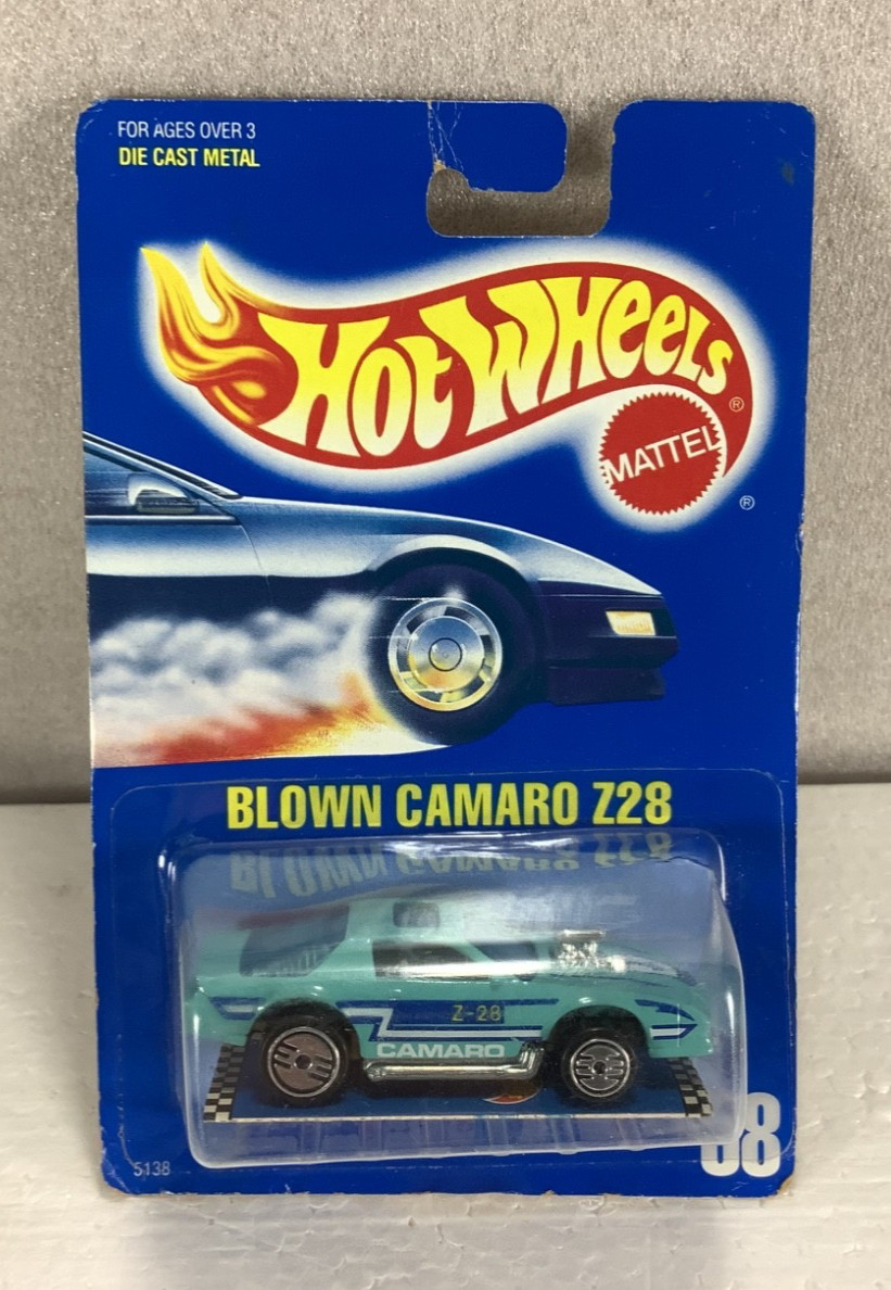 Hot Wheels 1990 Collector Series Blown Camaro Z 28 Blue Card Number 58 SEALED BP