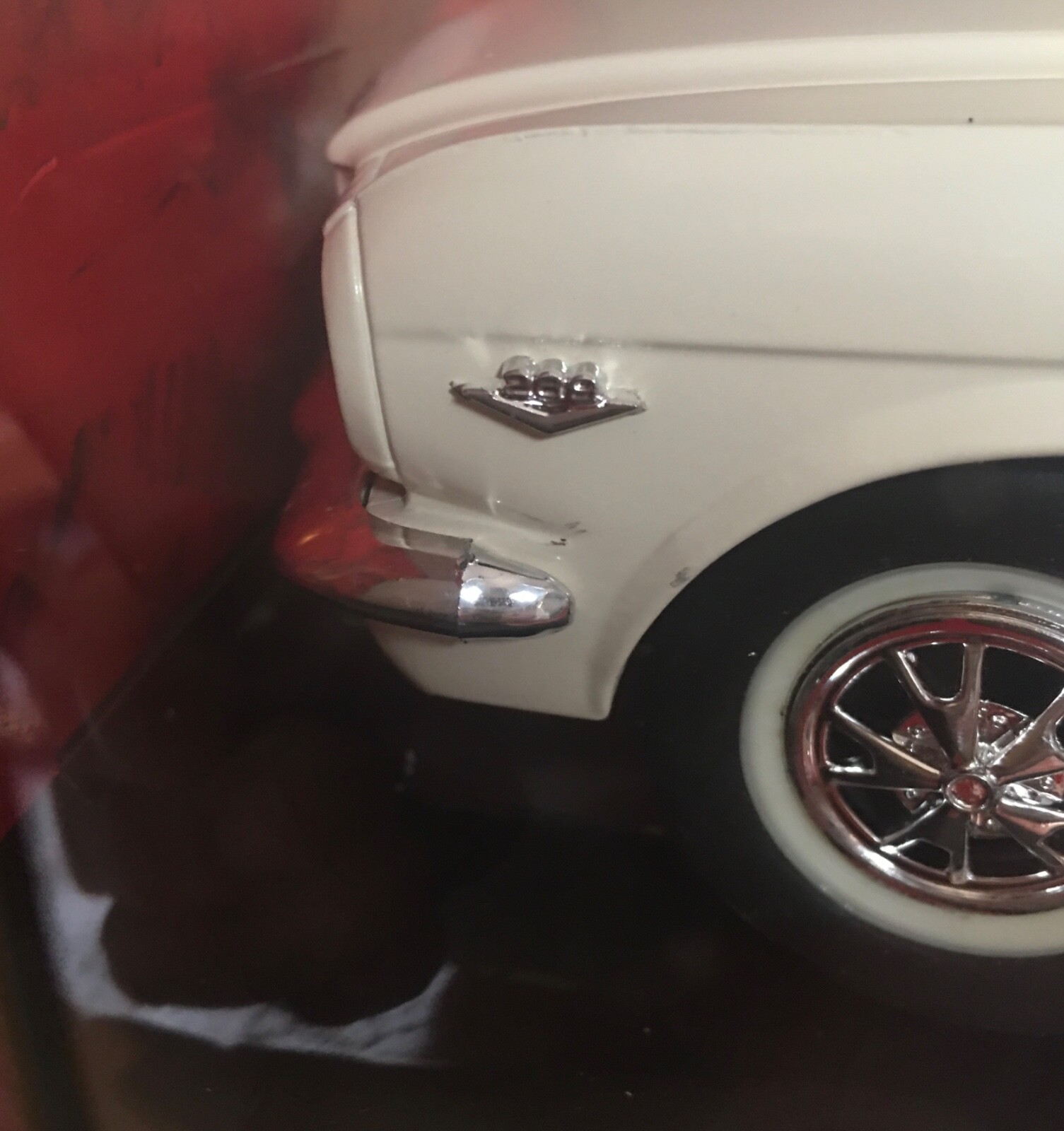 Ford Mustang 1964 1/2 White Convertible Vintage Mira Golden Line