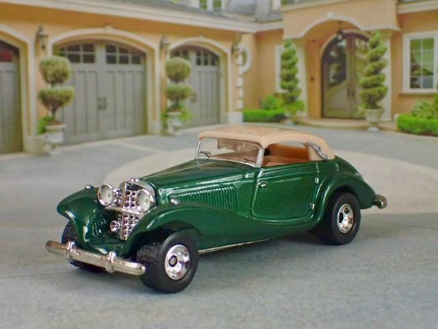 Supercharged 1936–1940 Mercedes-Benz 540K Sport Cabriolet 1/64 Scale Ltd Edit D