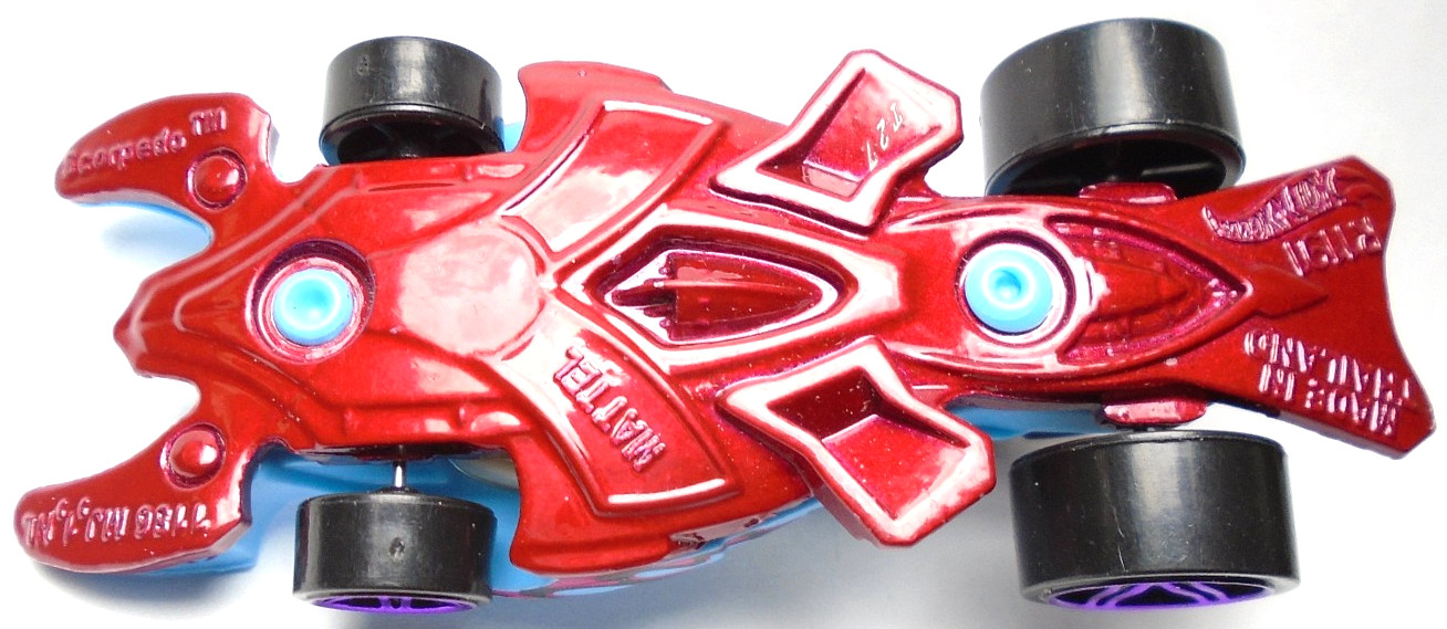 2024 HOT WHEELS HW SCORPEDO LIGHT BLUE 1:64 DIECAST 3 1/8″ SCORPION CAR W/ RED