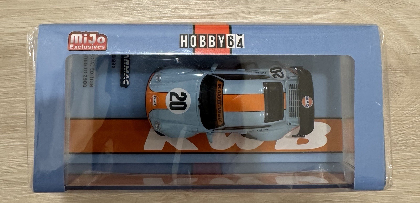 Tarmac Works Hobby64 PORSCHE 993 RWB Rauh-Welt Begriff Gulf 1:64