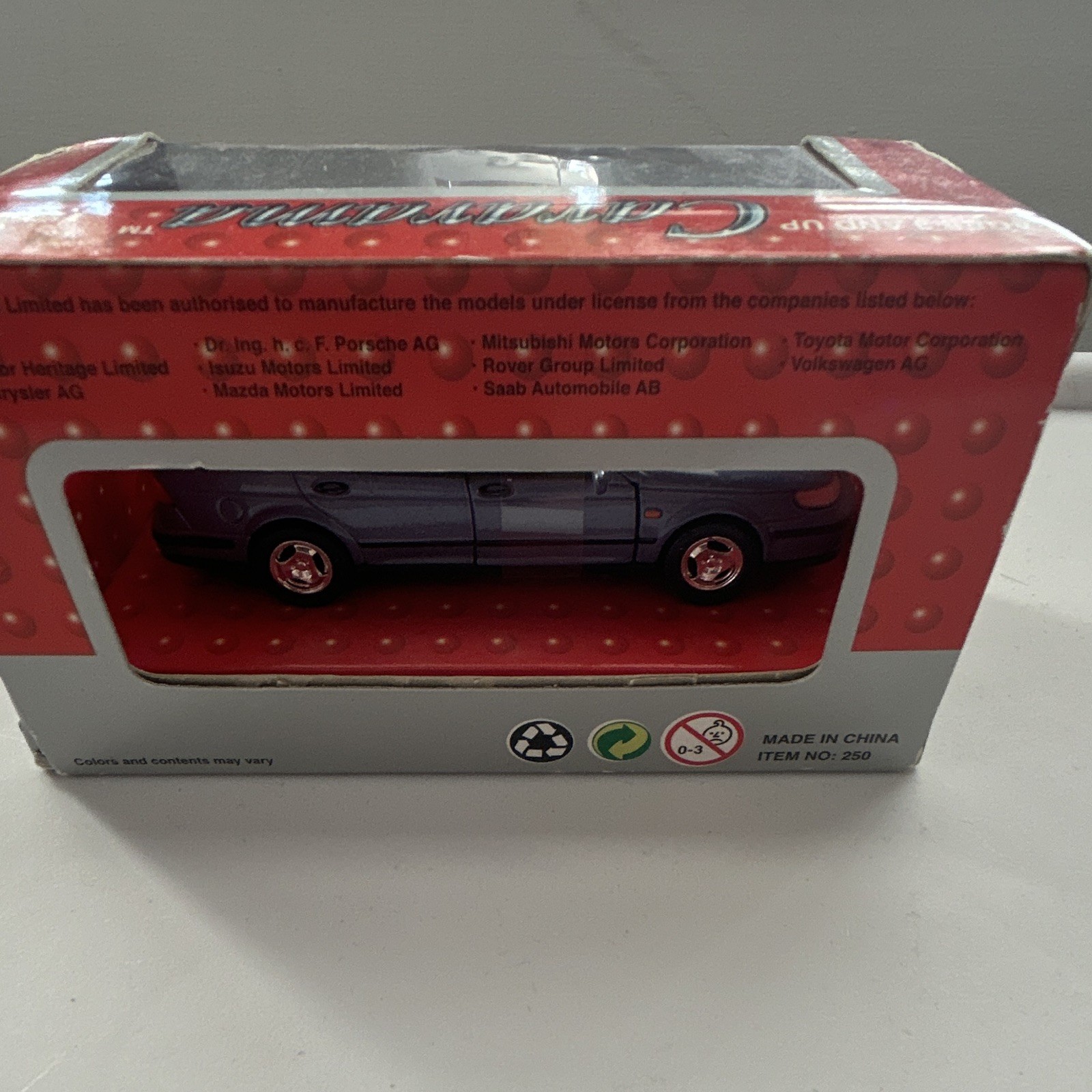 Cararama Classic Cars Saab 9.5 Sedan Blue 1:43 Diecast Metal Plastic 2000