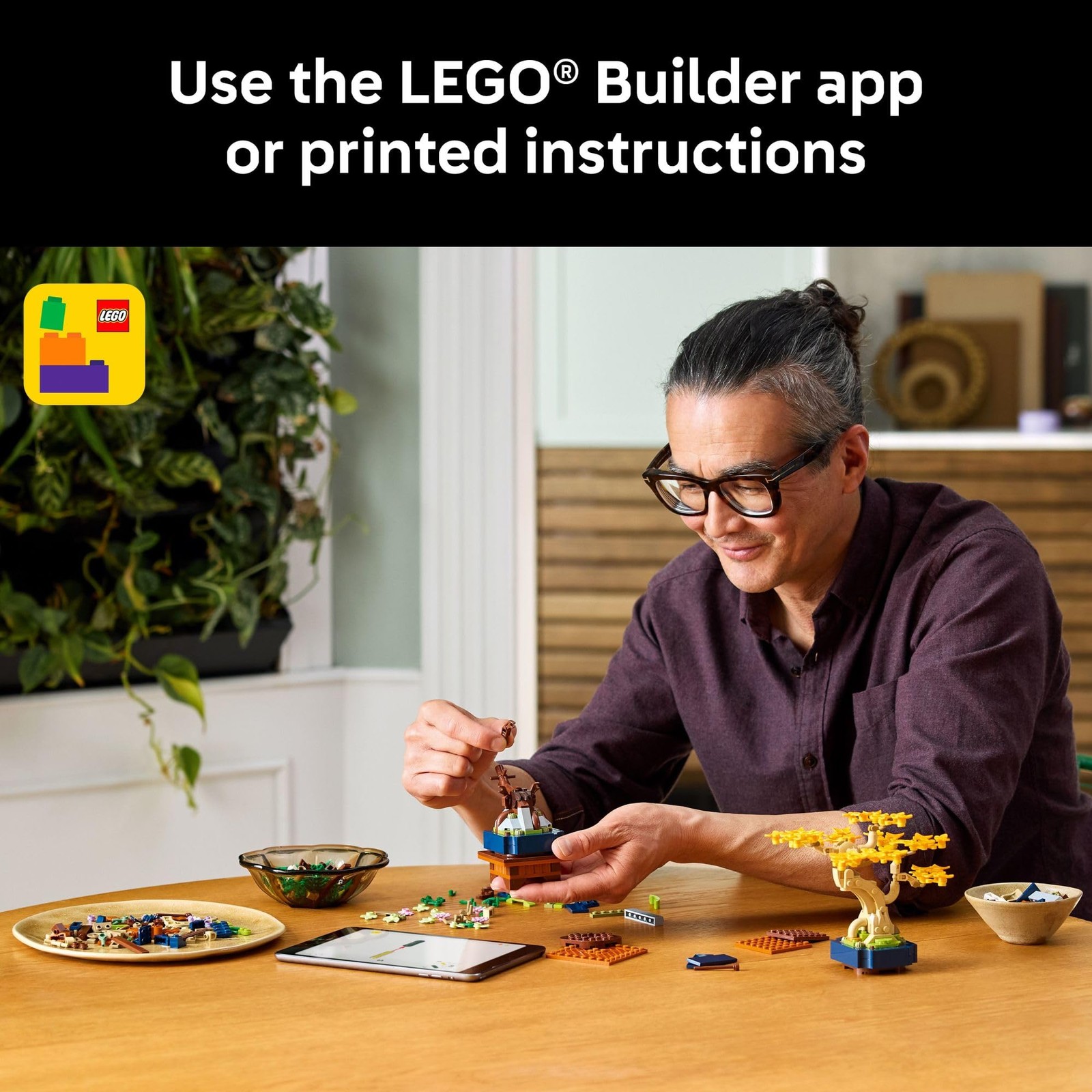 LEGO Botanicals Mini Bonsai Trees Building Set – Artificial Bonsai Tree Building