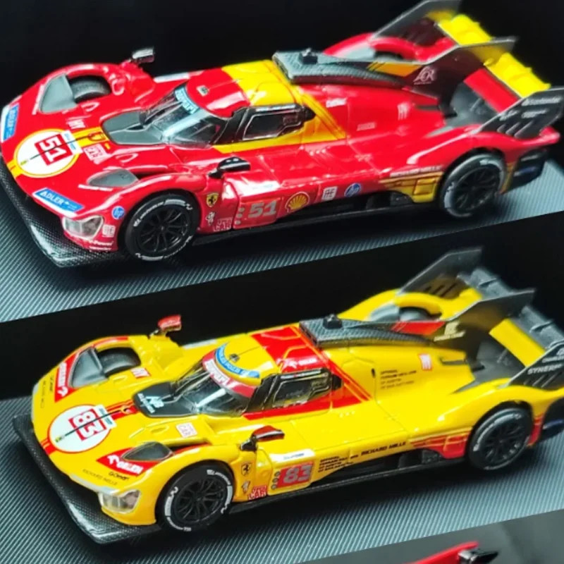 New In Stock Bburago 1:64 Ferrari 2024 499p #83 #51 24h Le Mans Alloy Luxury Veh