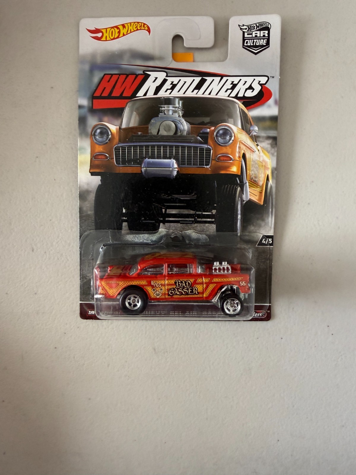 Hot Wheels HW Redliners ’55 Chevy Bel Air Gasser BH5