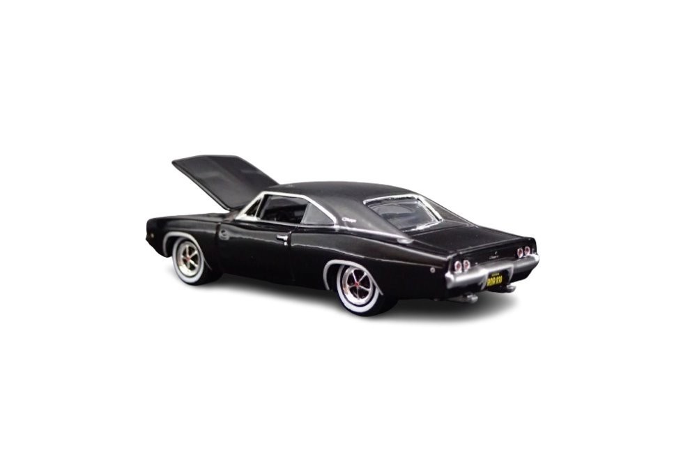 1968 Dodge Charger R/T – Black Diecast 1:64 Scale Model – Greenlight 44724