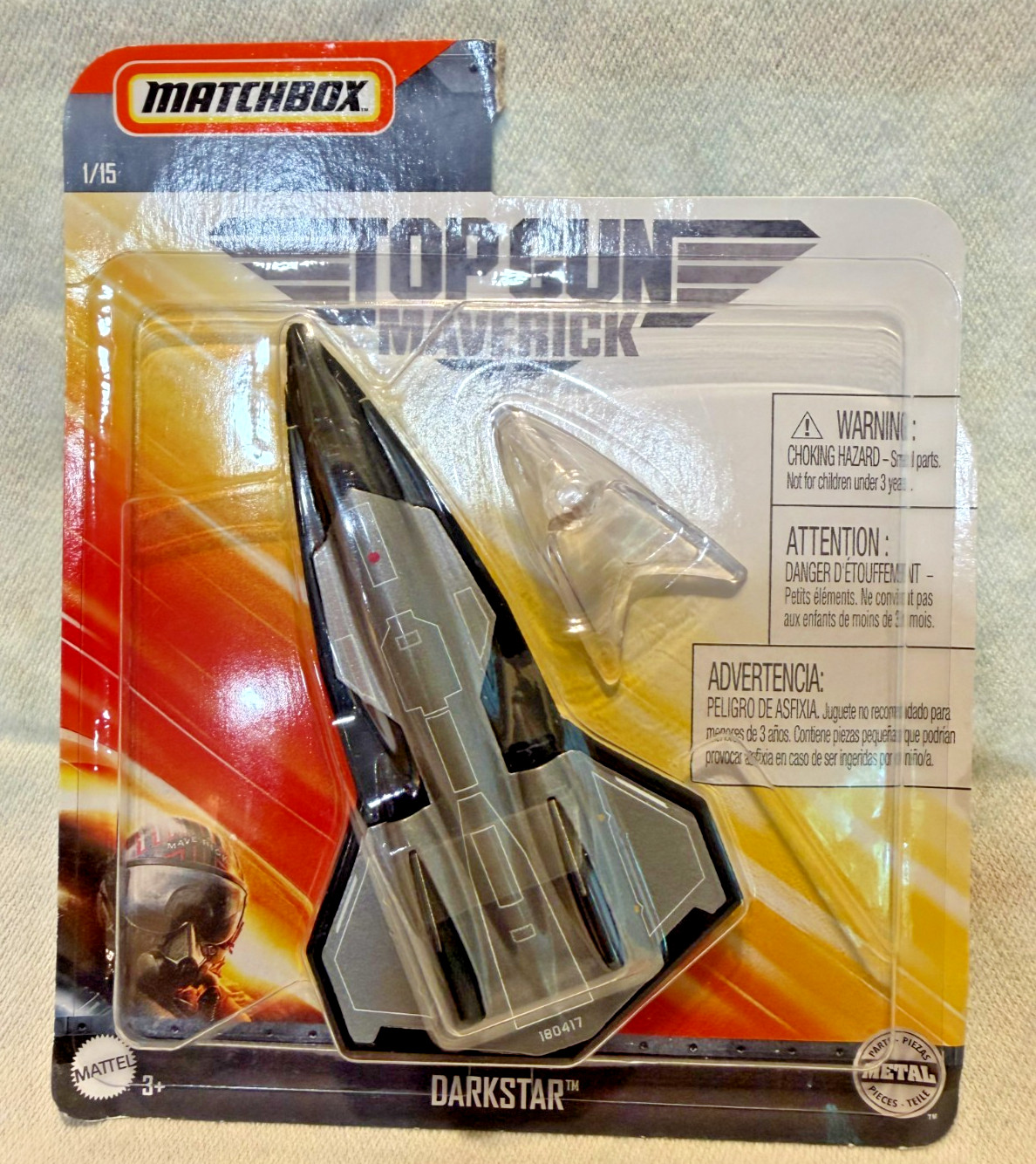 MATCHBOX – SKY BUSTERS – TOP GUN MAVERICK #1/15 – DARKSTAR – BLACK/GRAY