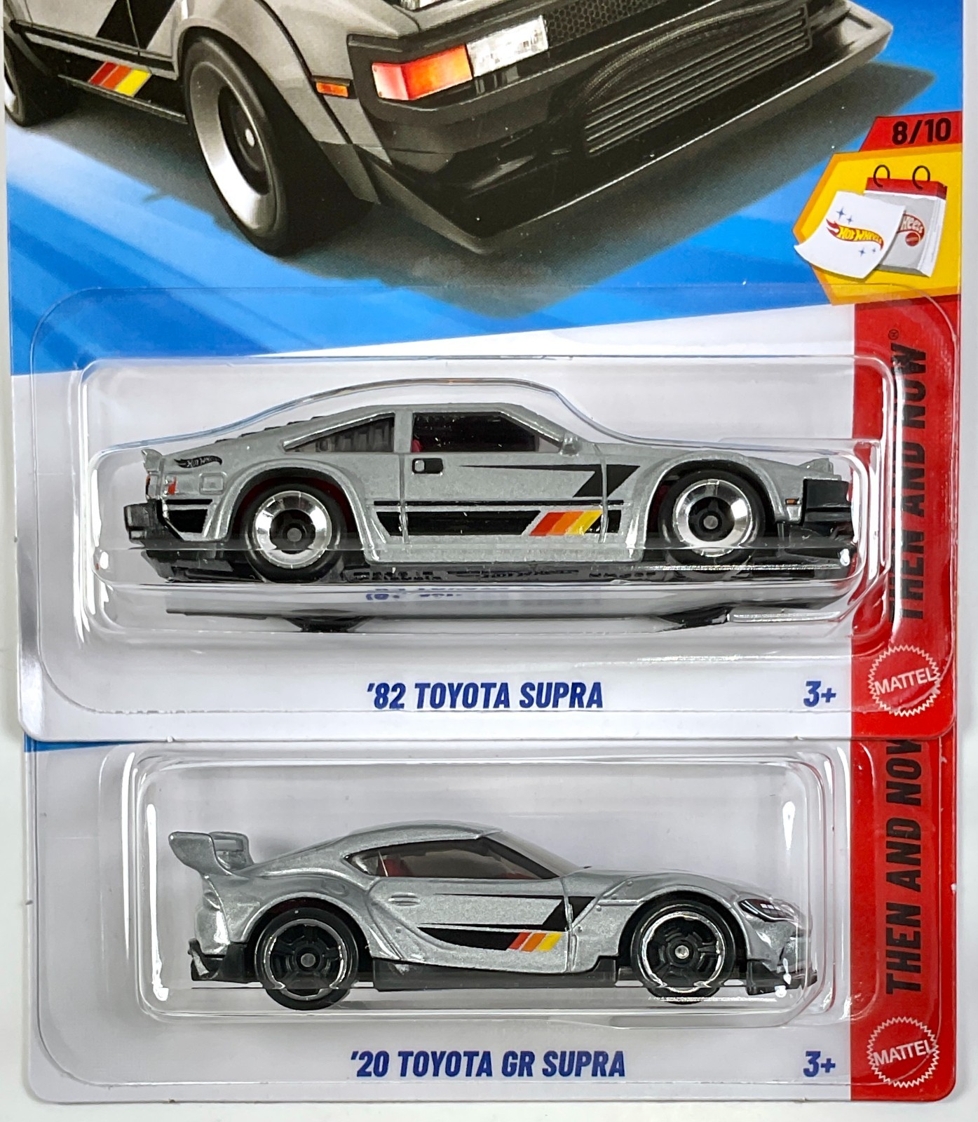 2026 Hot Wheels Silver ’20 Toyota GR Supra & ’82 Toyota Supra Gray, JDM Lot of 2