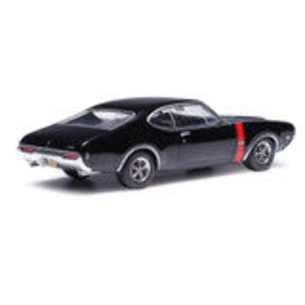 IXO 1968 Oldsmobile 442 W-30 – Ebony Black w/ Red Stripes 1:43 Scale