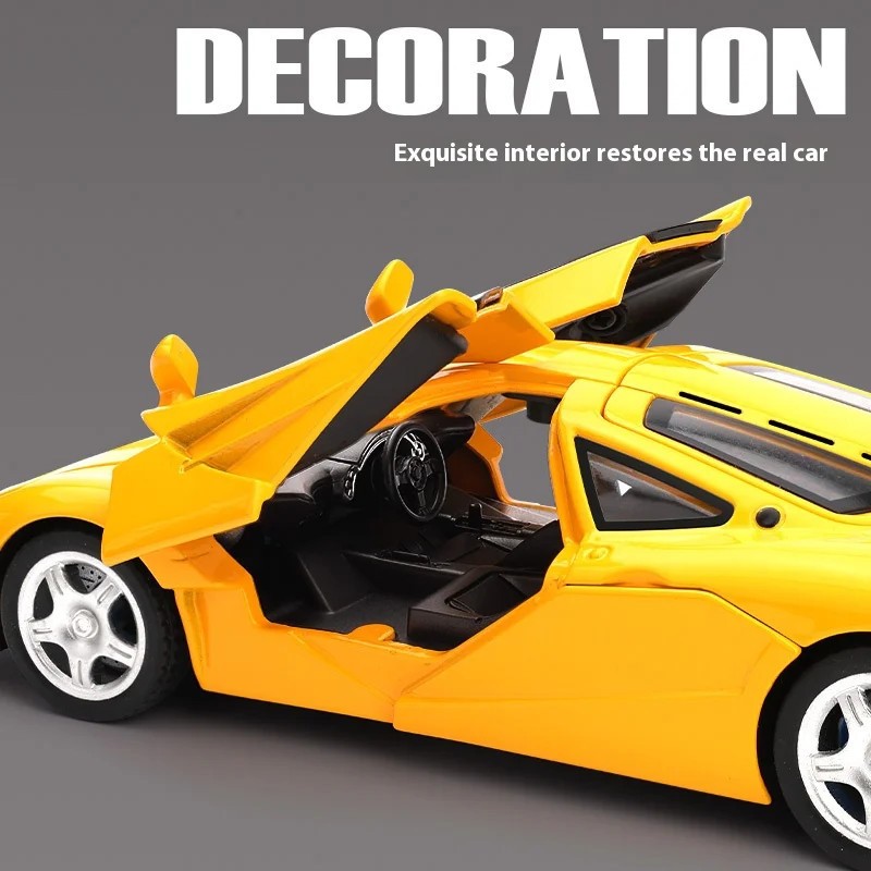 1:32 McLaren F1 Alloy Sports Car Model with Base Children’s Toy Car Collection