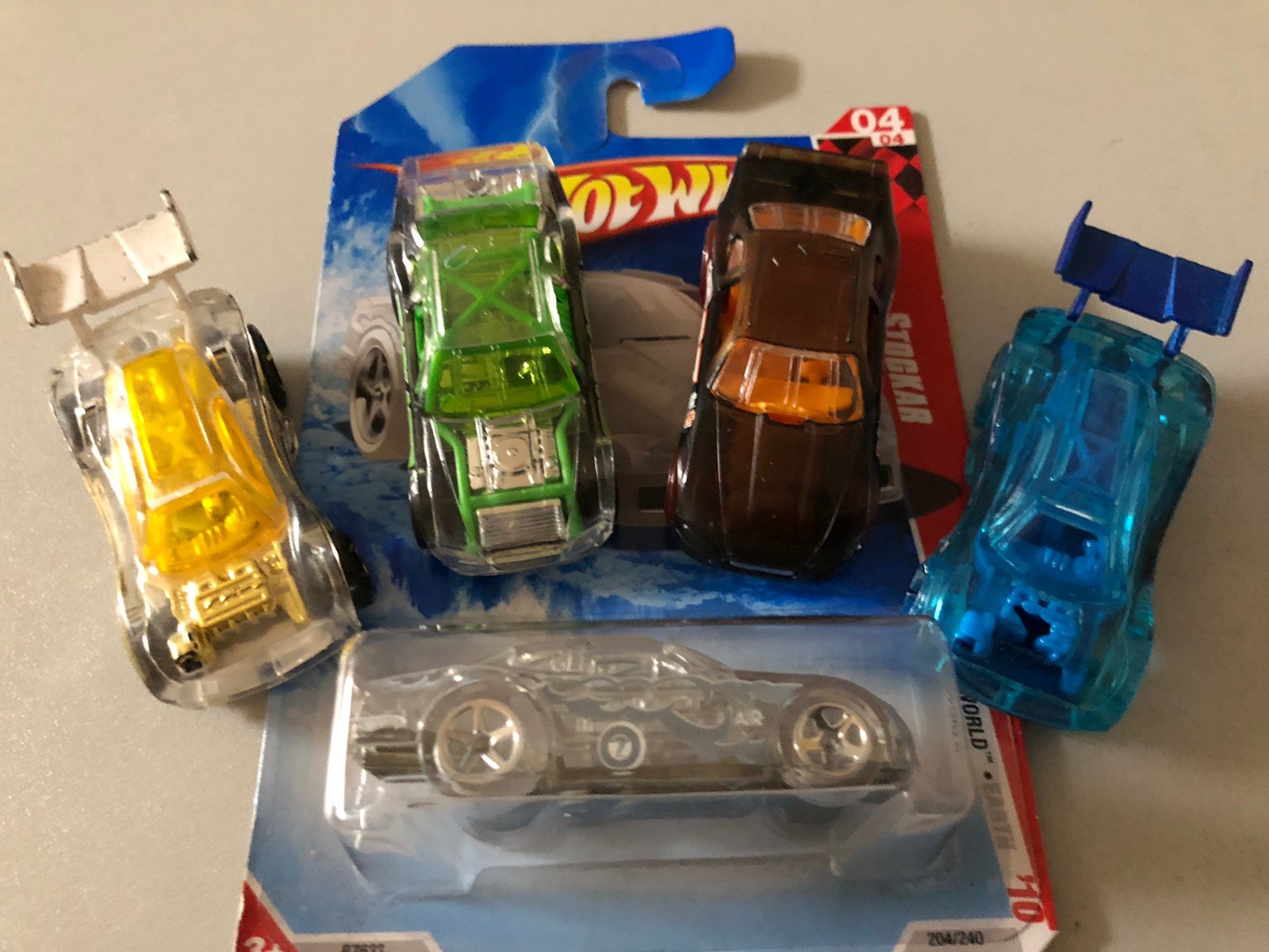 hot wheels stockar rare clear chrome Blue X-raycers variations lot combine ship