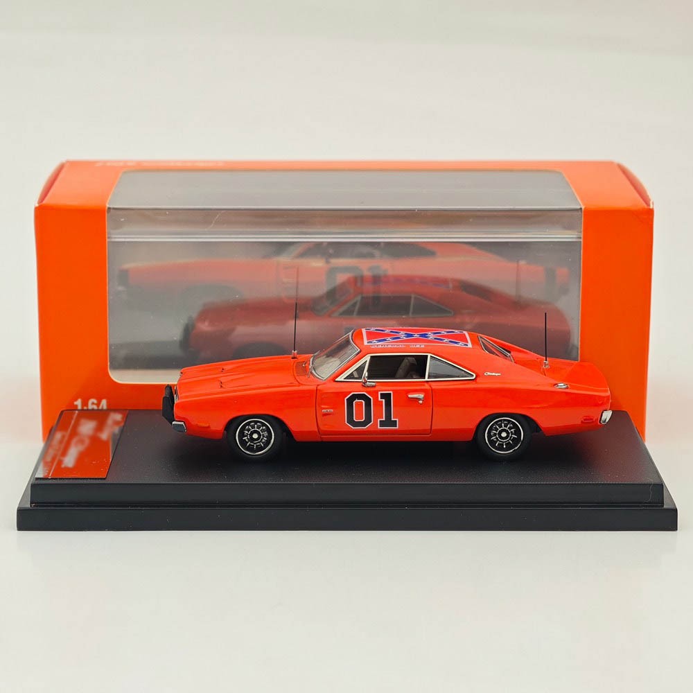 Mini Forge 1:64 1969 Dodge Charger General Lee Red Diecast Metal Car Limited