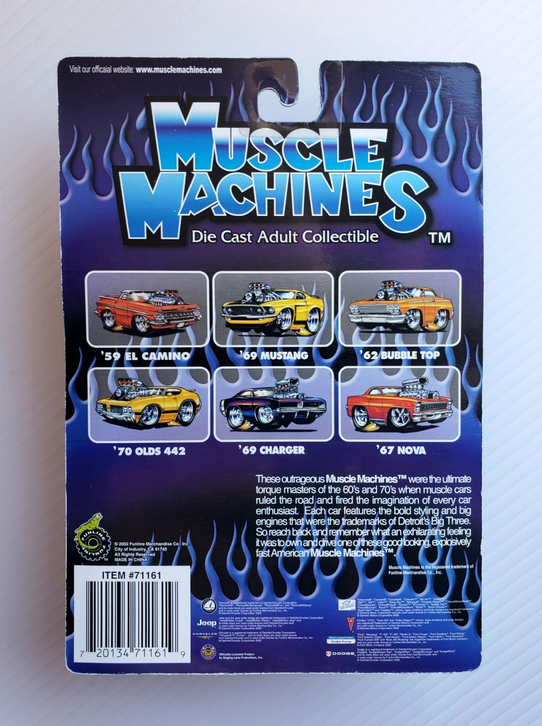 2002 Muscle Machines ’69 DODGE CHARGE White Opened Engine 1:64 #02-108 5SP MOC!