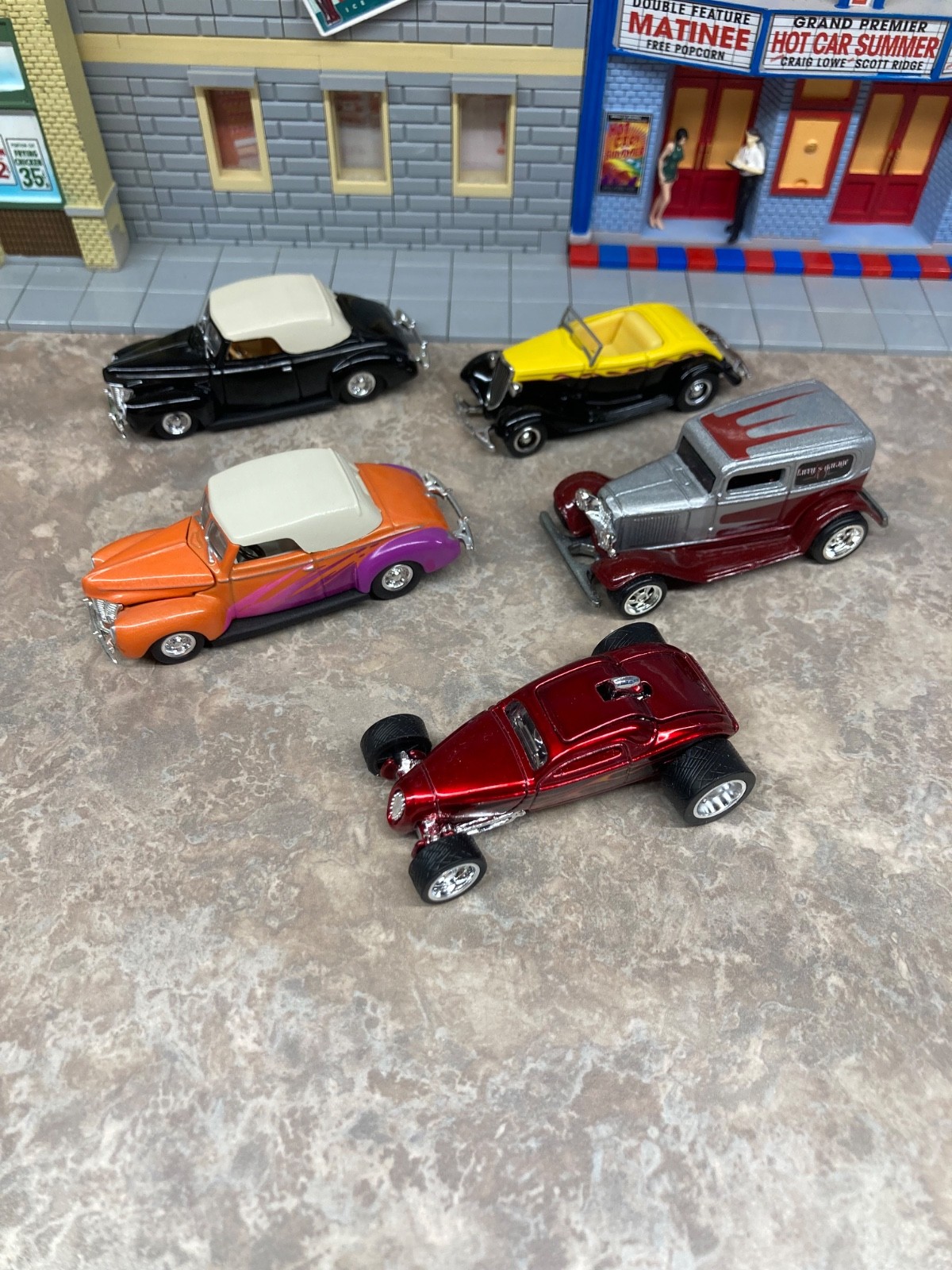 5 Hotwheels Real Riders Ford Street Rods