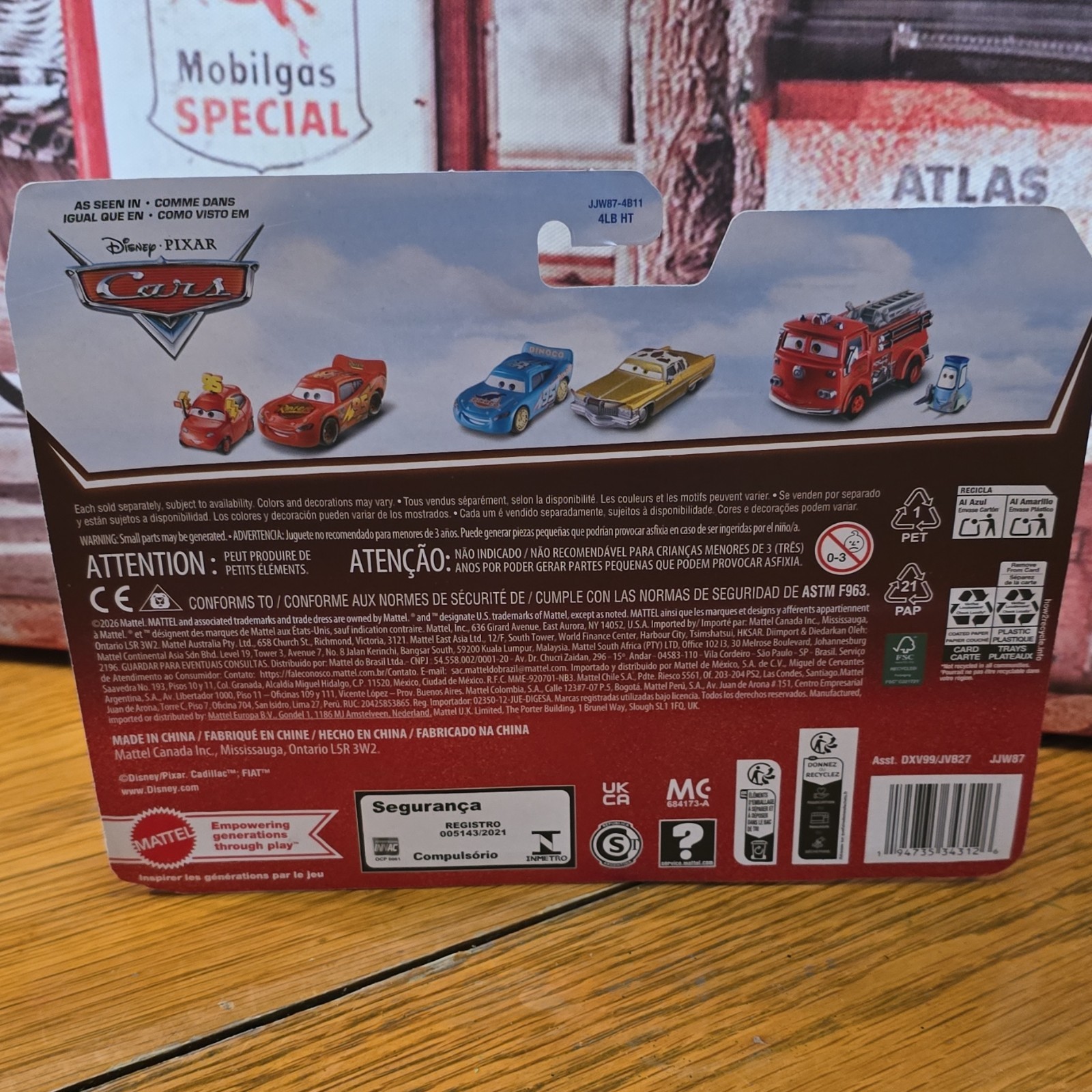 Mattel Disney Pixar Cars Buzz Lightyear 1:55 Diecast Car 2-Pack Unopened