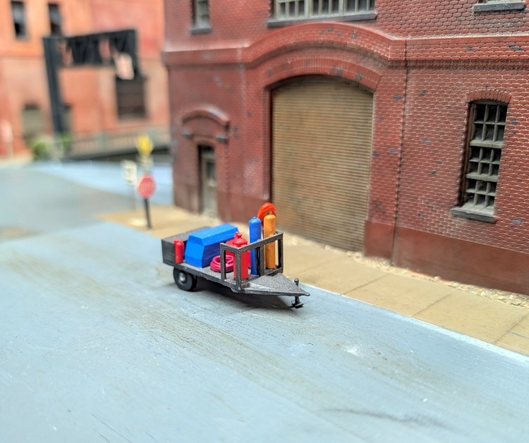 Custom Built 1/87 HO Scale Single Axle Welders Trailer. 3D Printed Resin Model