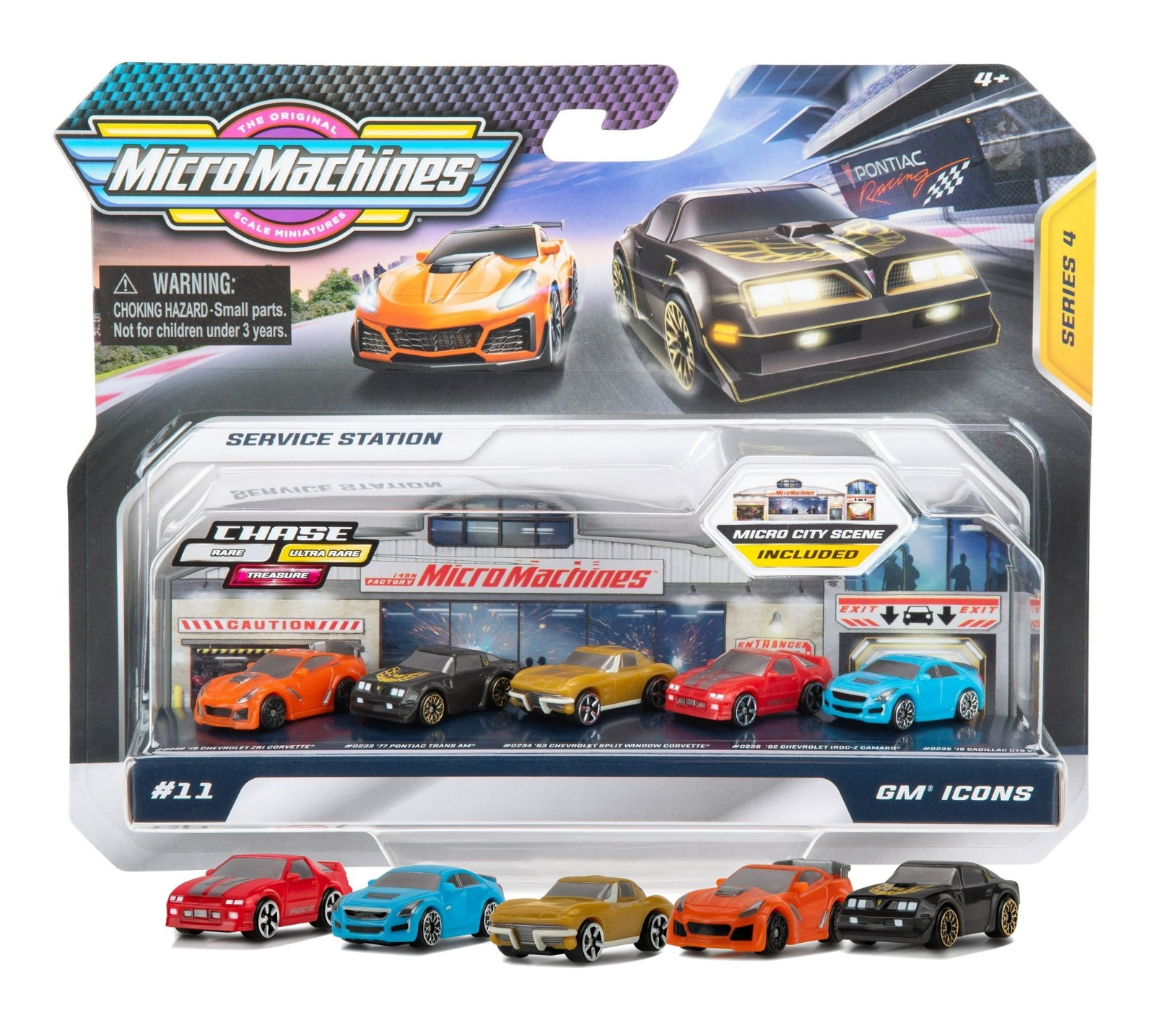 MicroMachines GM Icons 5 Pack Series 4 with Micro City Scene #11 Mint on Card