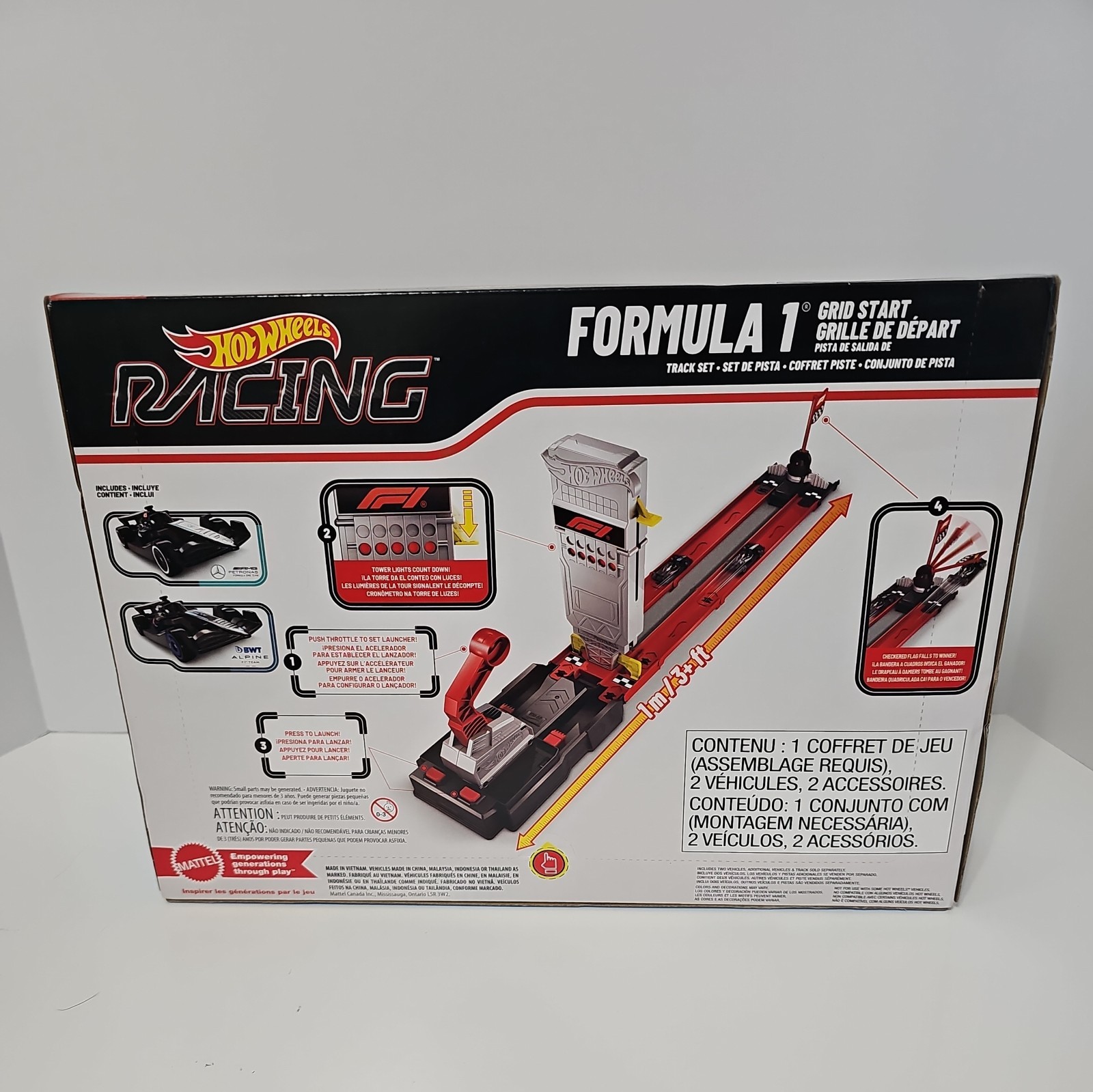 Hot Wheels Racing Formula 1 Grid Start Playset with 2 F1 Cars 2026 New Drag Race