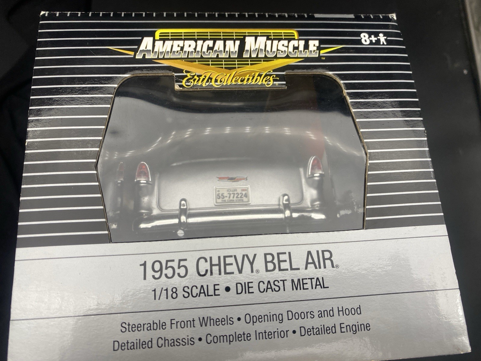 ERTL Amer Muscle 55 Chevy Bel Air Maroon & Silver Two-Tone Limited Ed.