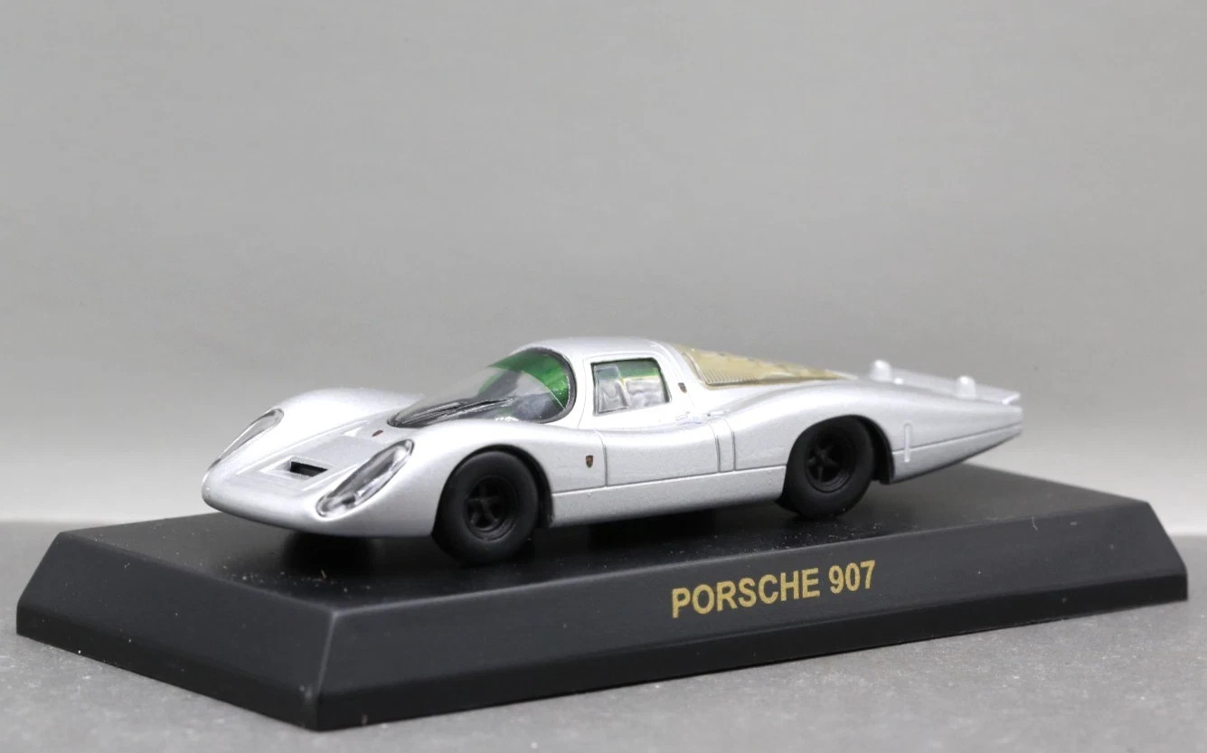 Kyosho 1/64 Porsche Collection 4 Porsche 907 LH Le Mans 24 Hours 1967 Silver