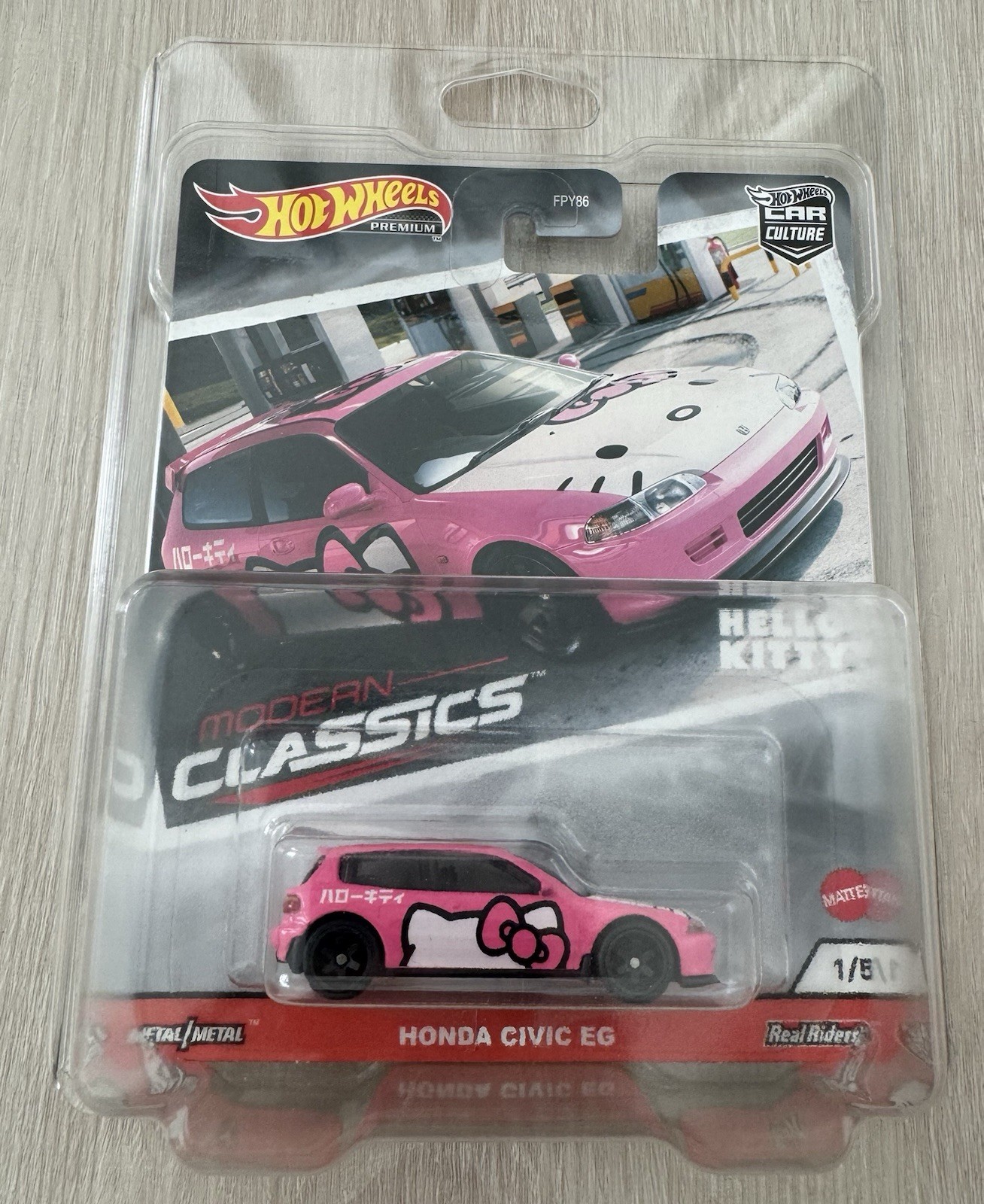 Hot Wheels Modern Classics Honda Civic EG Hello Kitty – With Protector