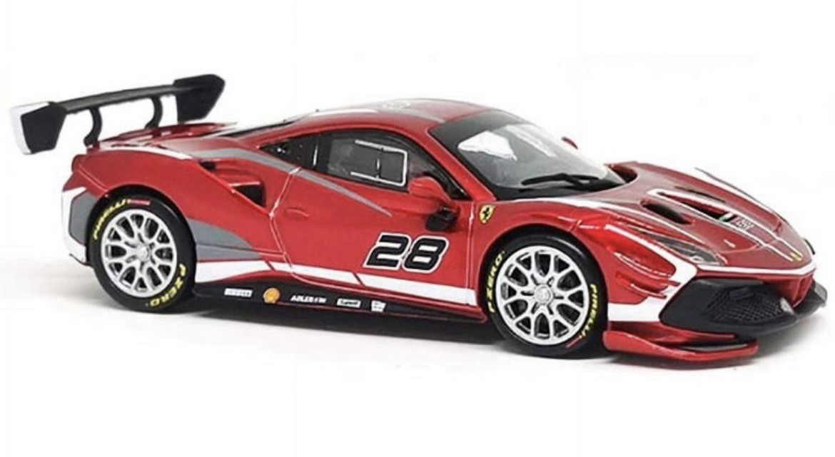 BBURAGO 2020 FERRARI 488 CHALLENGE EVO FERRARI RACING 1:43 SCALE