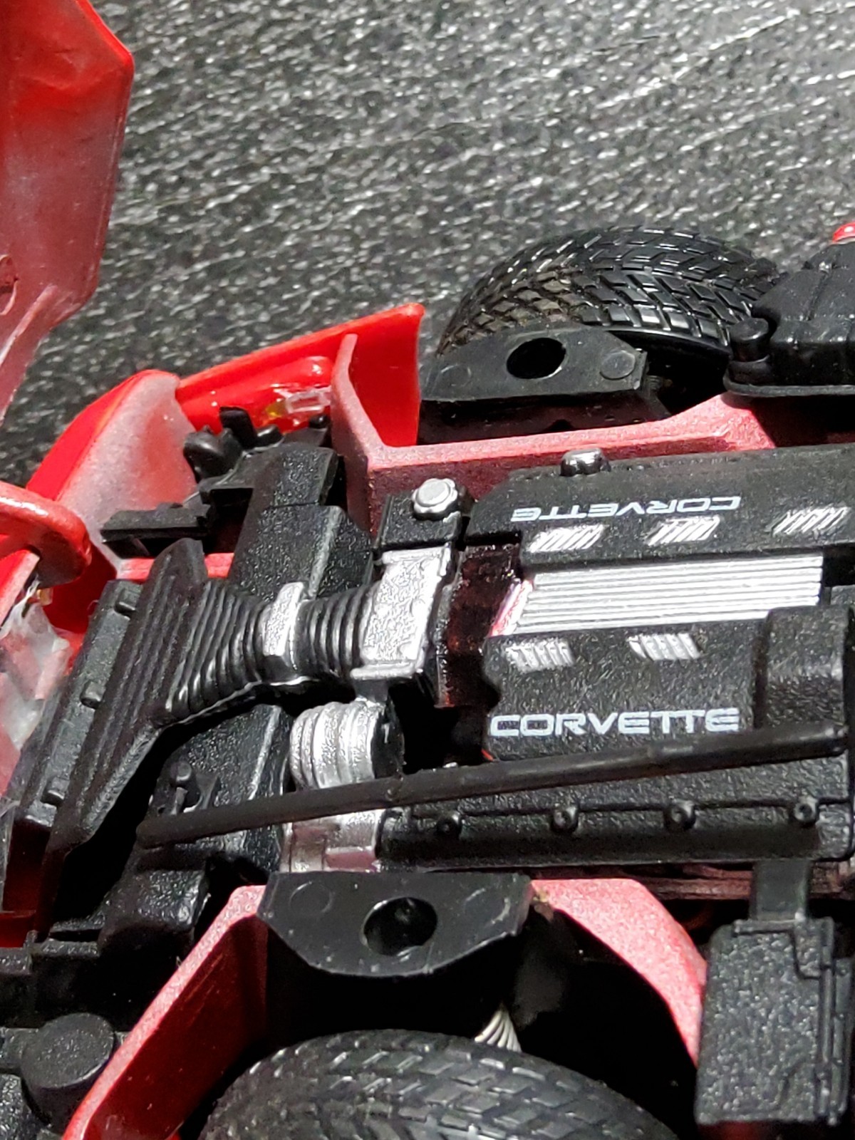1992 Chevrolet Corvette, Maisto Red No Box Very Dusty 1/18 Scale