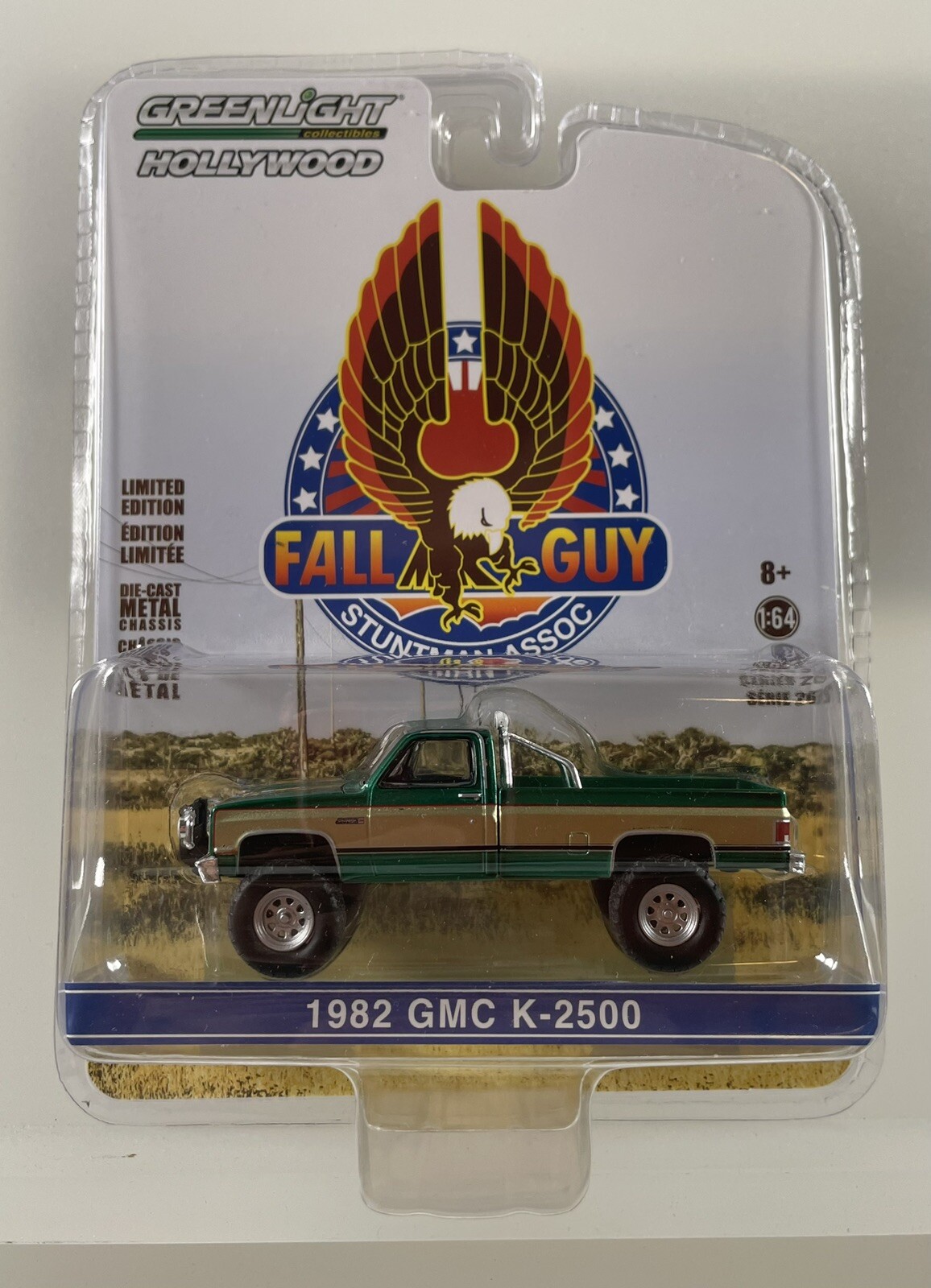 1/64 GREENLIGHT 1982 GMC K2500 K-2500 PICKUP THE FALL GUY LEE MAJORS RARE CHASE!