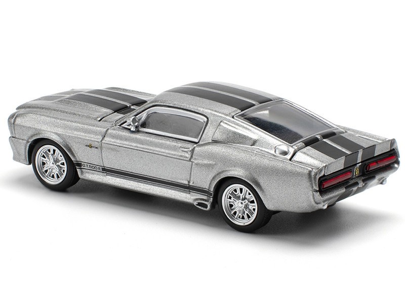 SHELBY MUSTANG GT500 GRAY 1/64 DIECAST MODEL CAR BY POP RACE PR640195