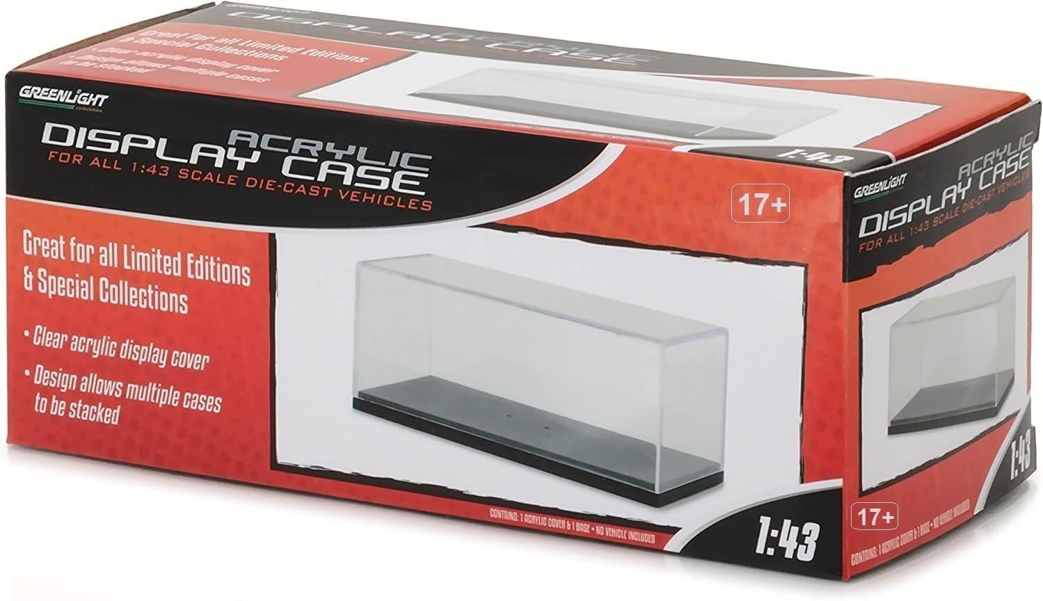 Clear Acrylic Display Case for 1:43 Die-Cast Vehicles – Tabletop Mount