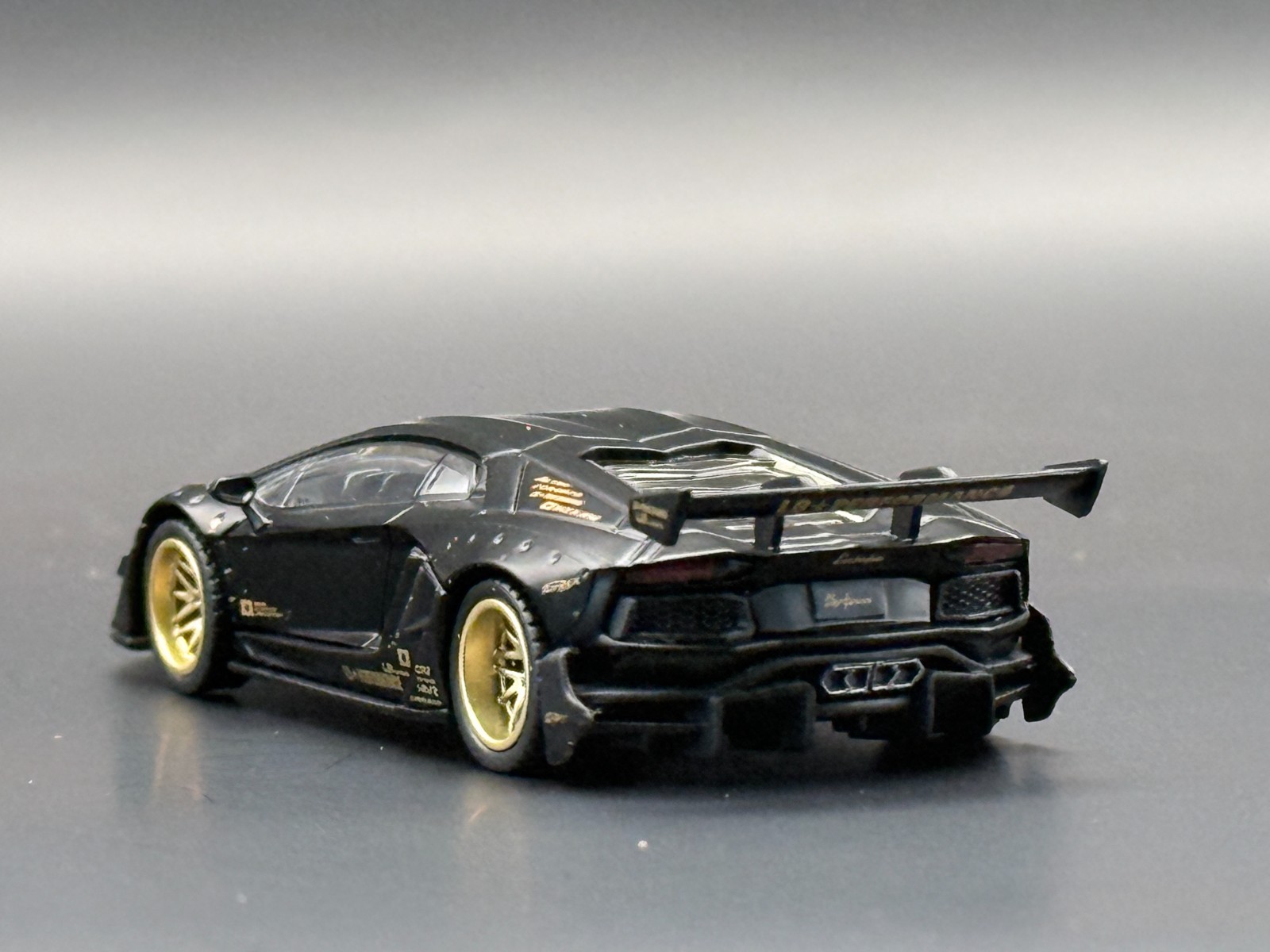 Mini GT LB-WORKS Lamborghini Aventador Matte Black #1087 1/64